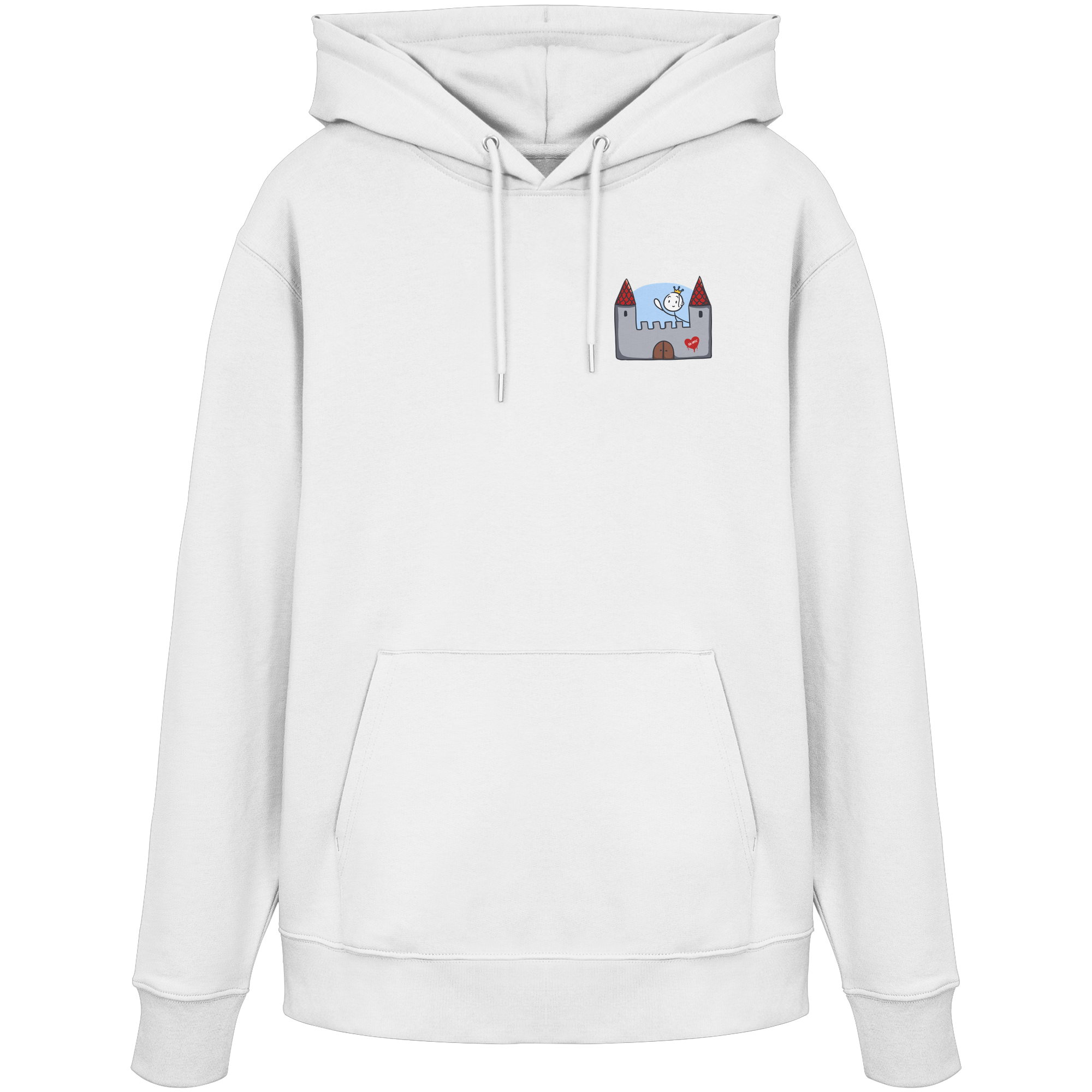 Seelenmännchen "Schloss Edition" Brustprint (hell) - Organic Hoodie