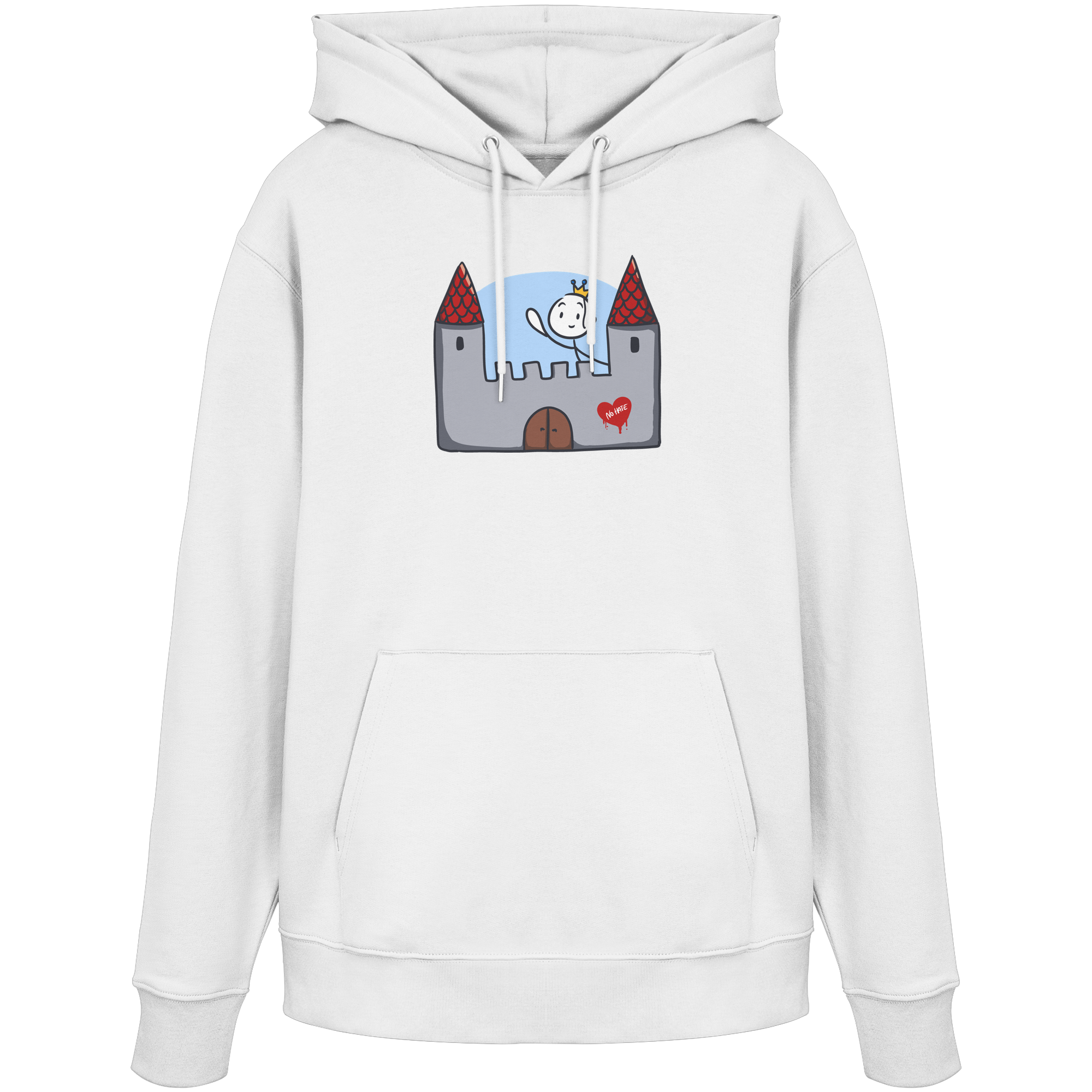 Seelenmännchen "Schloss Edition" Frontprint (hell) - Organic Hoodie