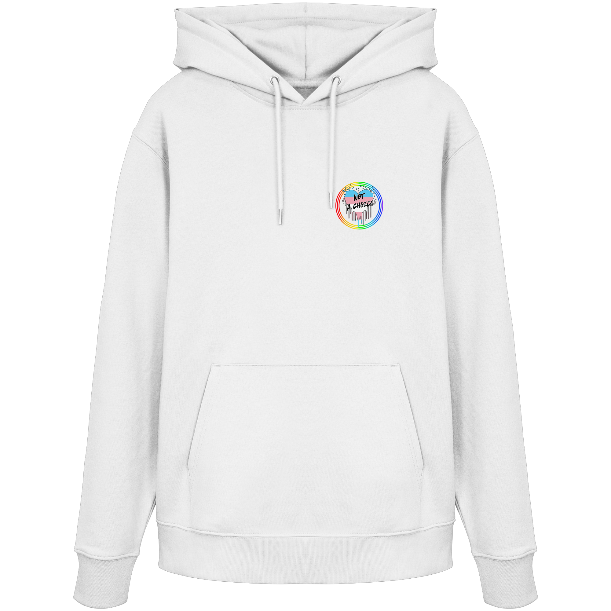 Trans Not a Choice "Regenbogenkreis Edition" - Organic Hoodie
