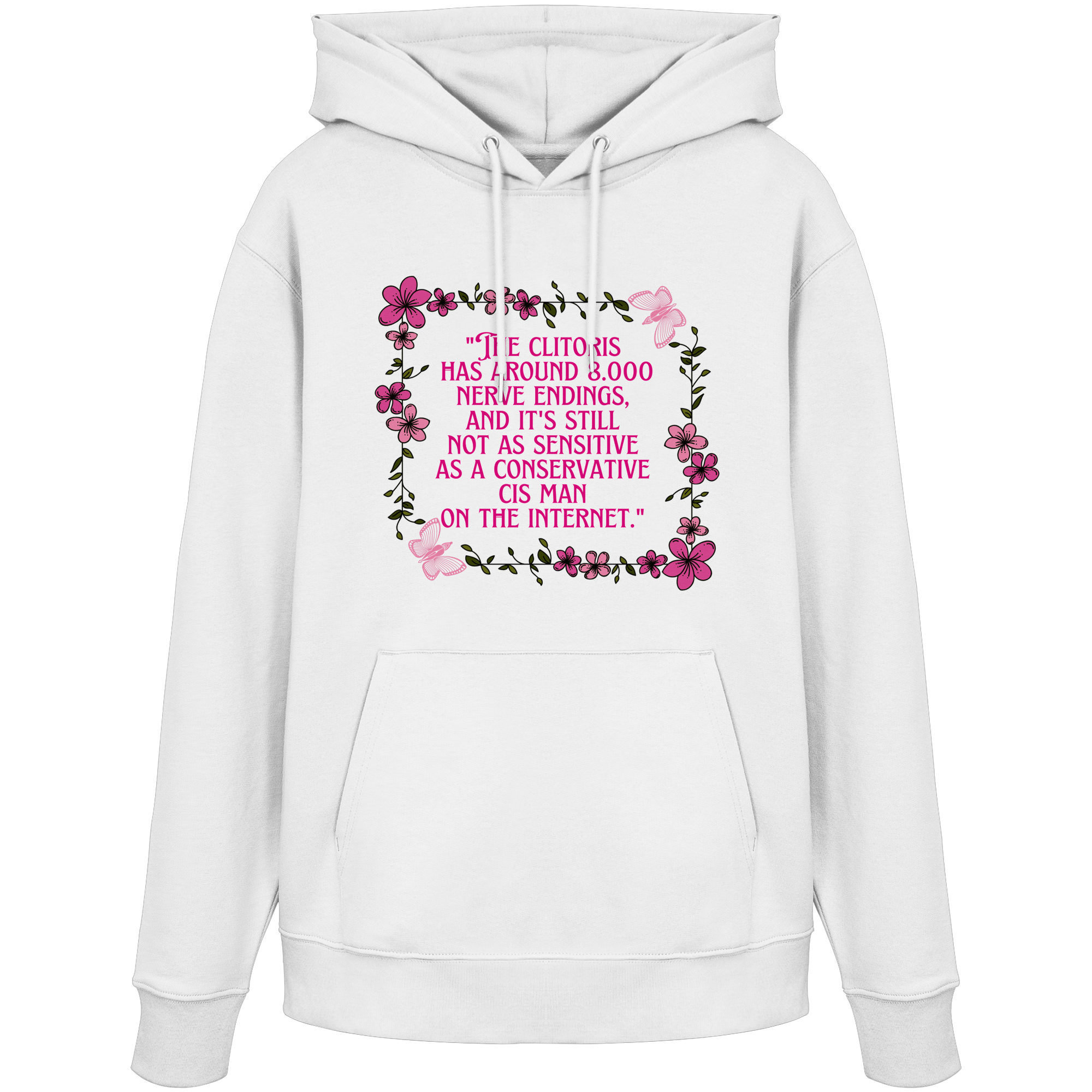 The Clitoris has around 8.000 Nerve Endings - Organic Hoodie