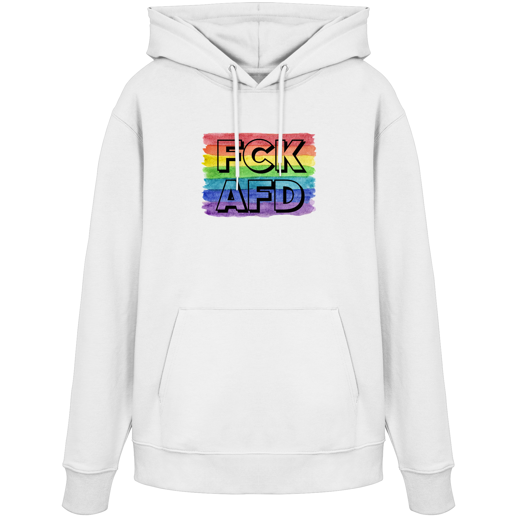 FCK AFD "Rainbow Resistance Edition" - Organic Hoodie