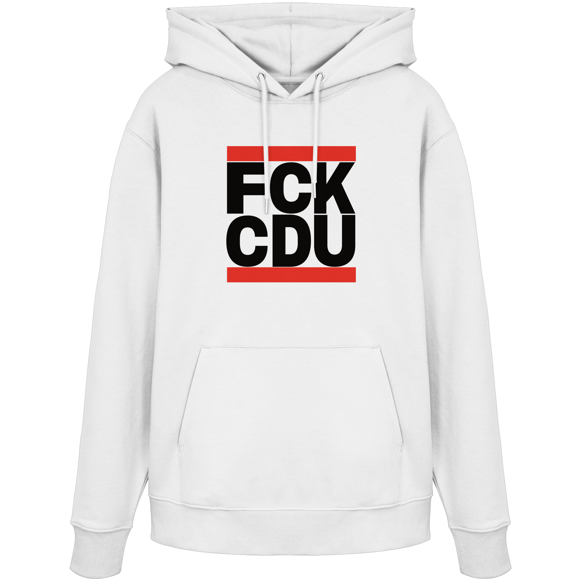 FCK CDU (schwarze Schrift) - Organic Hoodie