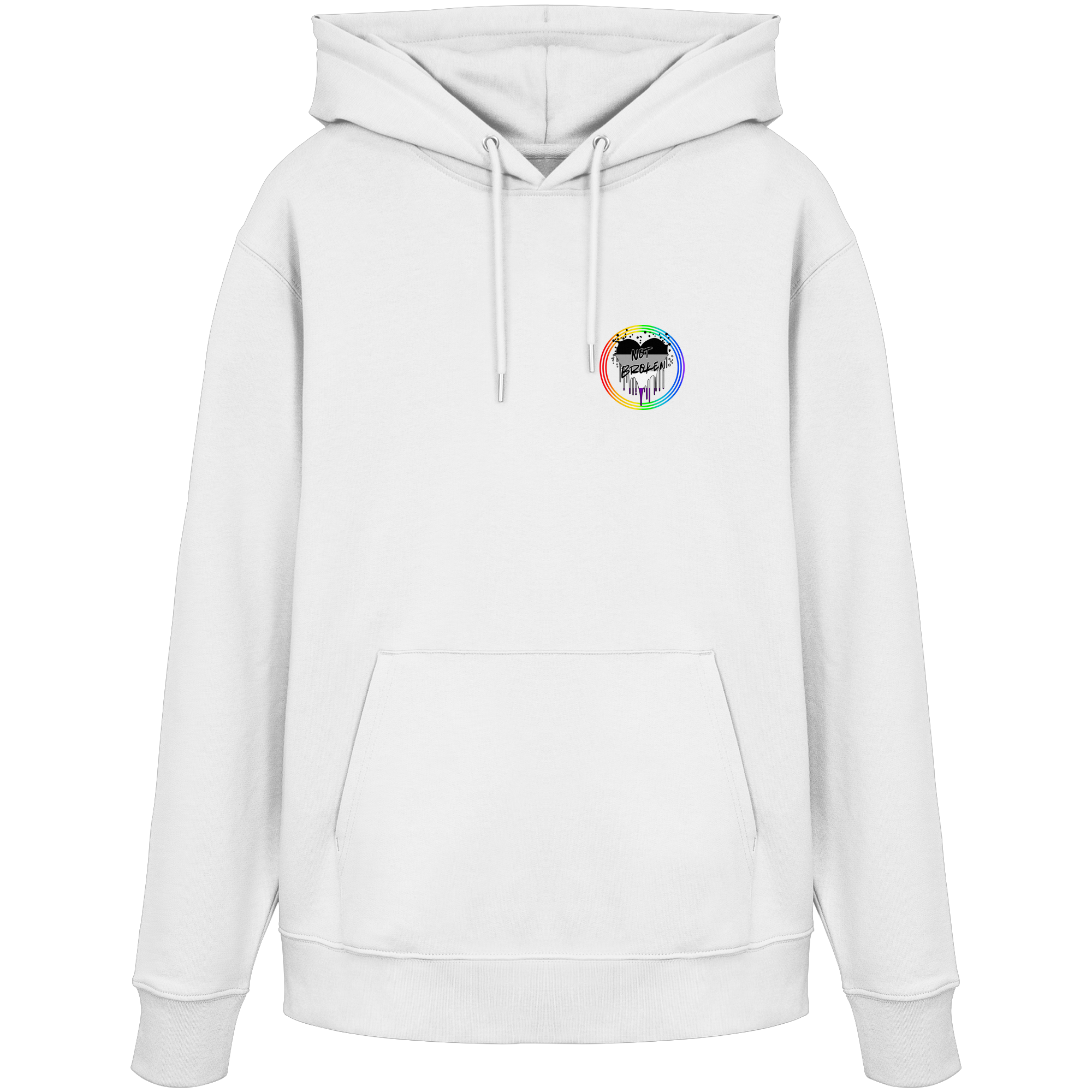 Asexual Not Broken "Regenbogenkreis Edition" - Organic Hoodie