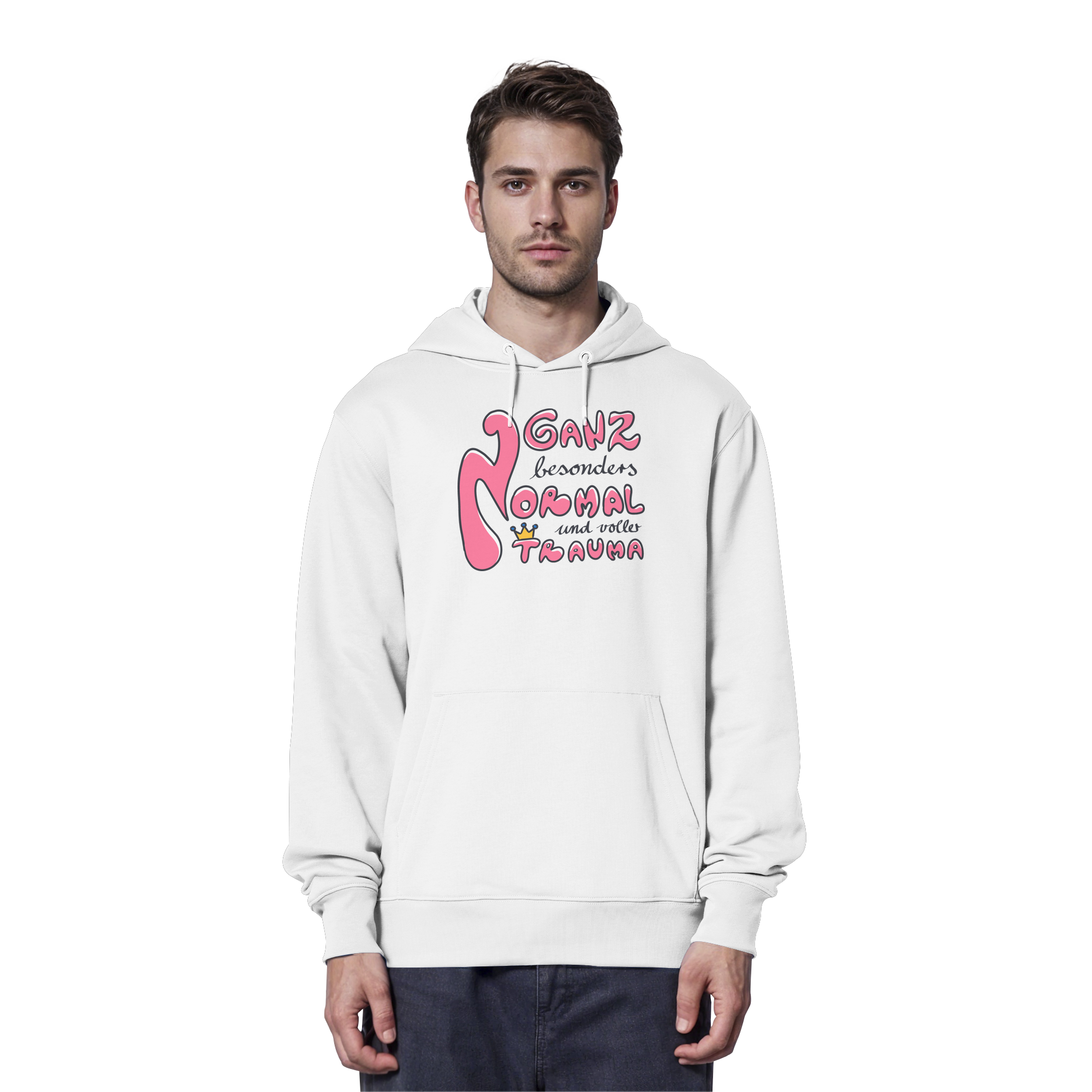 Ganz besonders Normal und voller Trauma "Pinke Edition" - Organic Hoodie