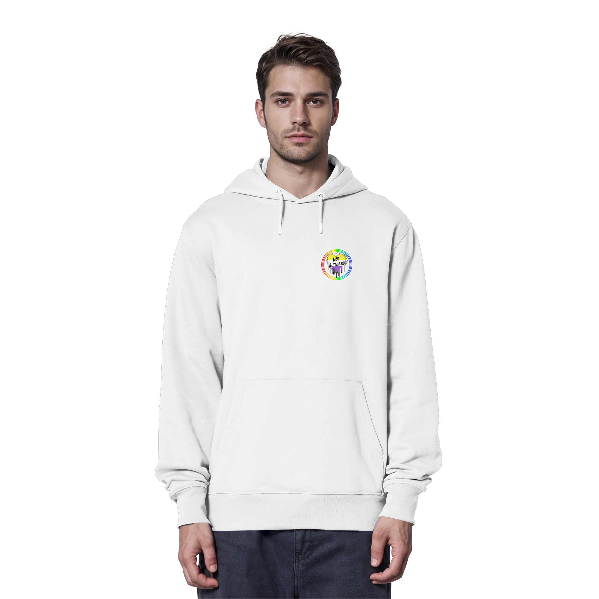 Nonbinary Not a Trend "Regenbogenkreis Edition" - Organic Hoodie