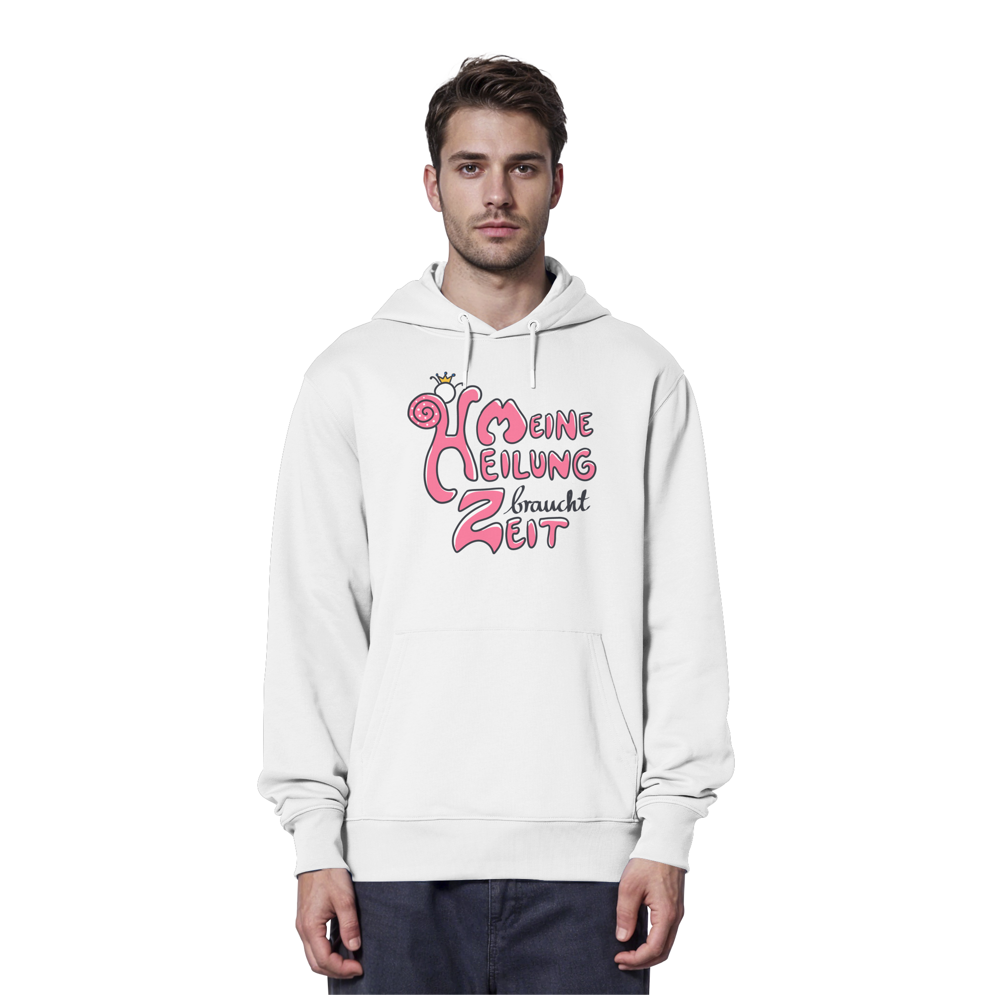 Meine Heilung braucht Zeit "Pinke Edition" - Organic Hoodie