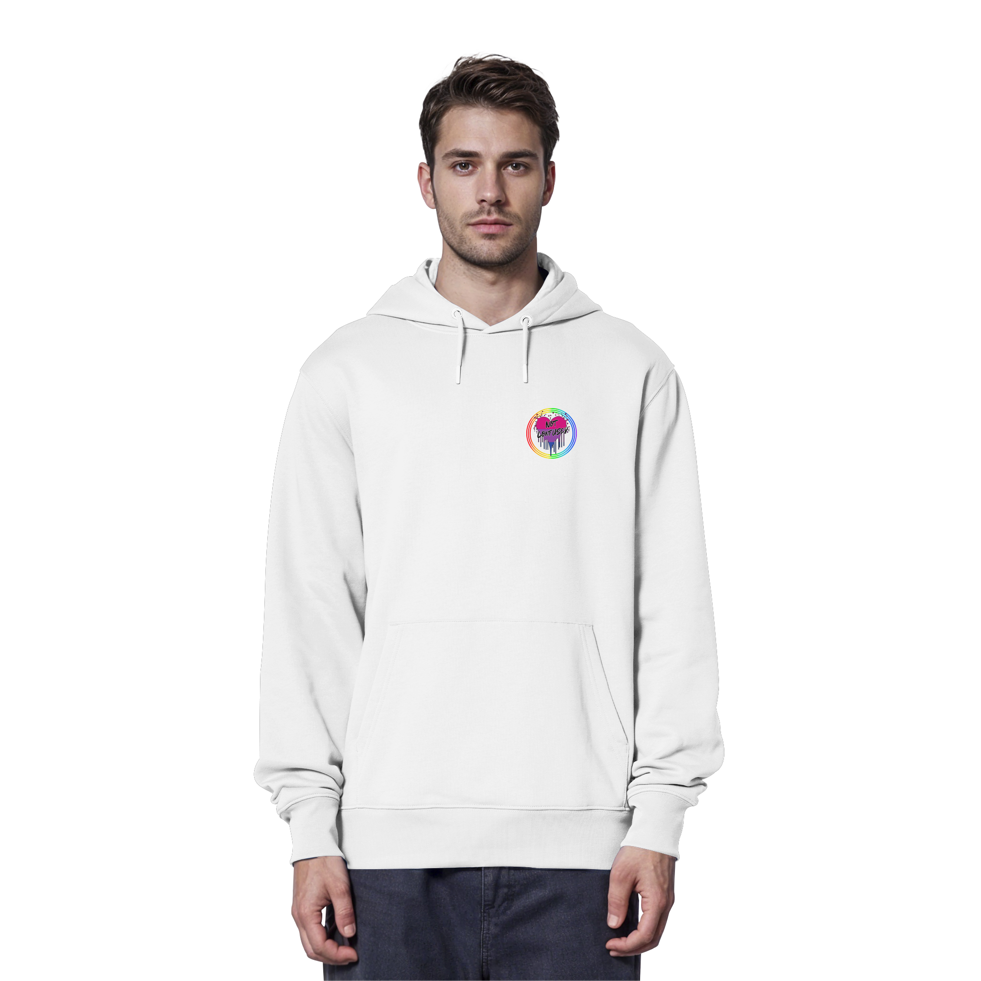 Bisexual Not Confused "Regenbogenkreis Edition" - Organic Hoodie