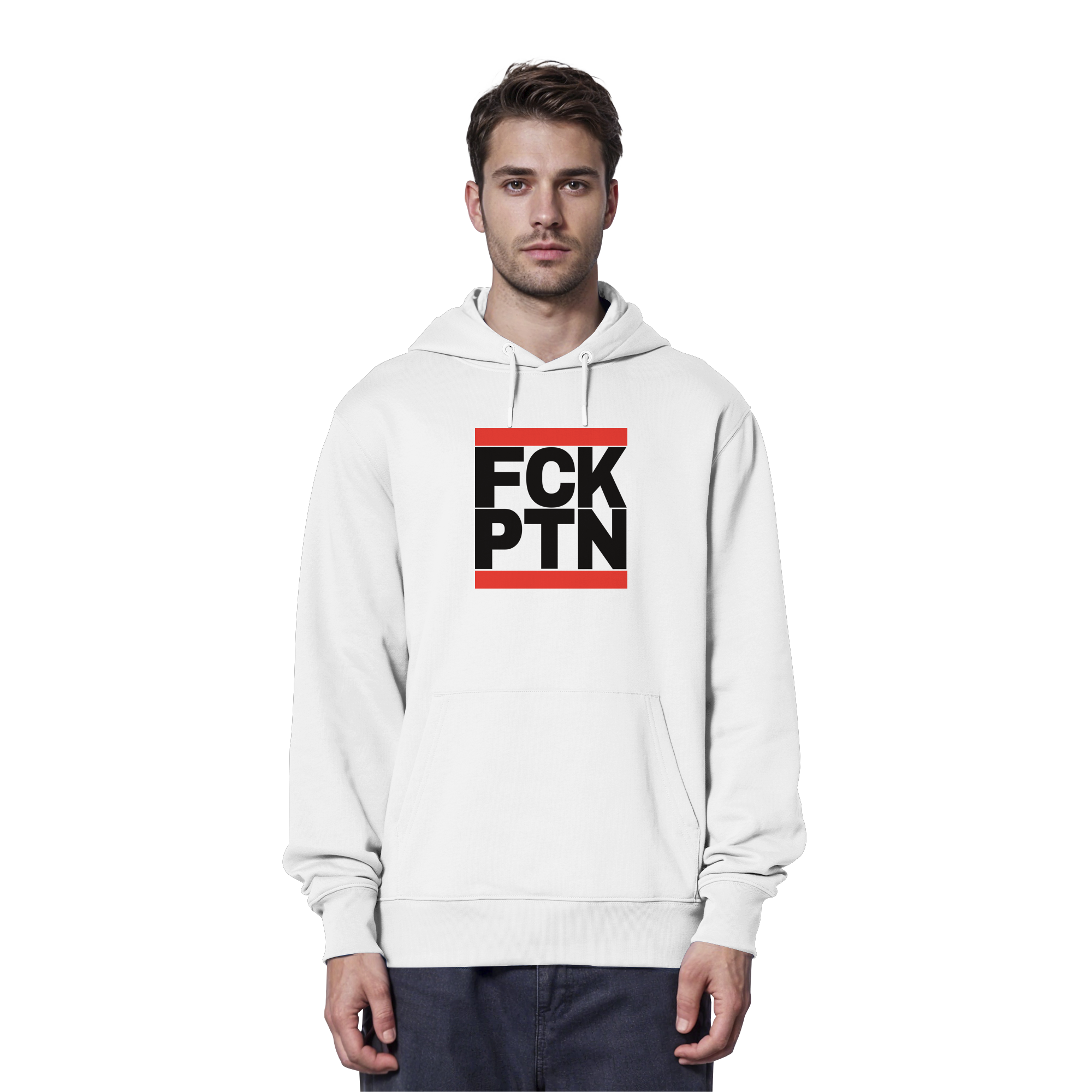 FCK PTN (schwarze Schrift) - Organic Hoodie
