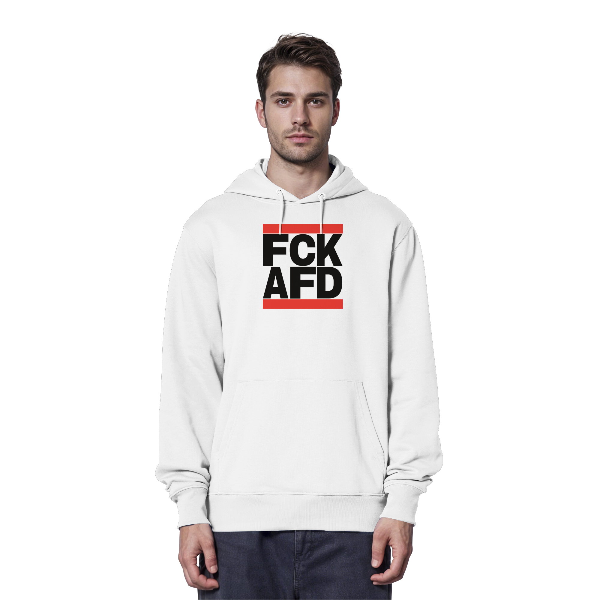 FCK AFD (schwarze Schrift) - Organic Hoodie
