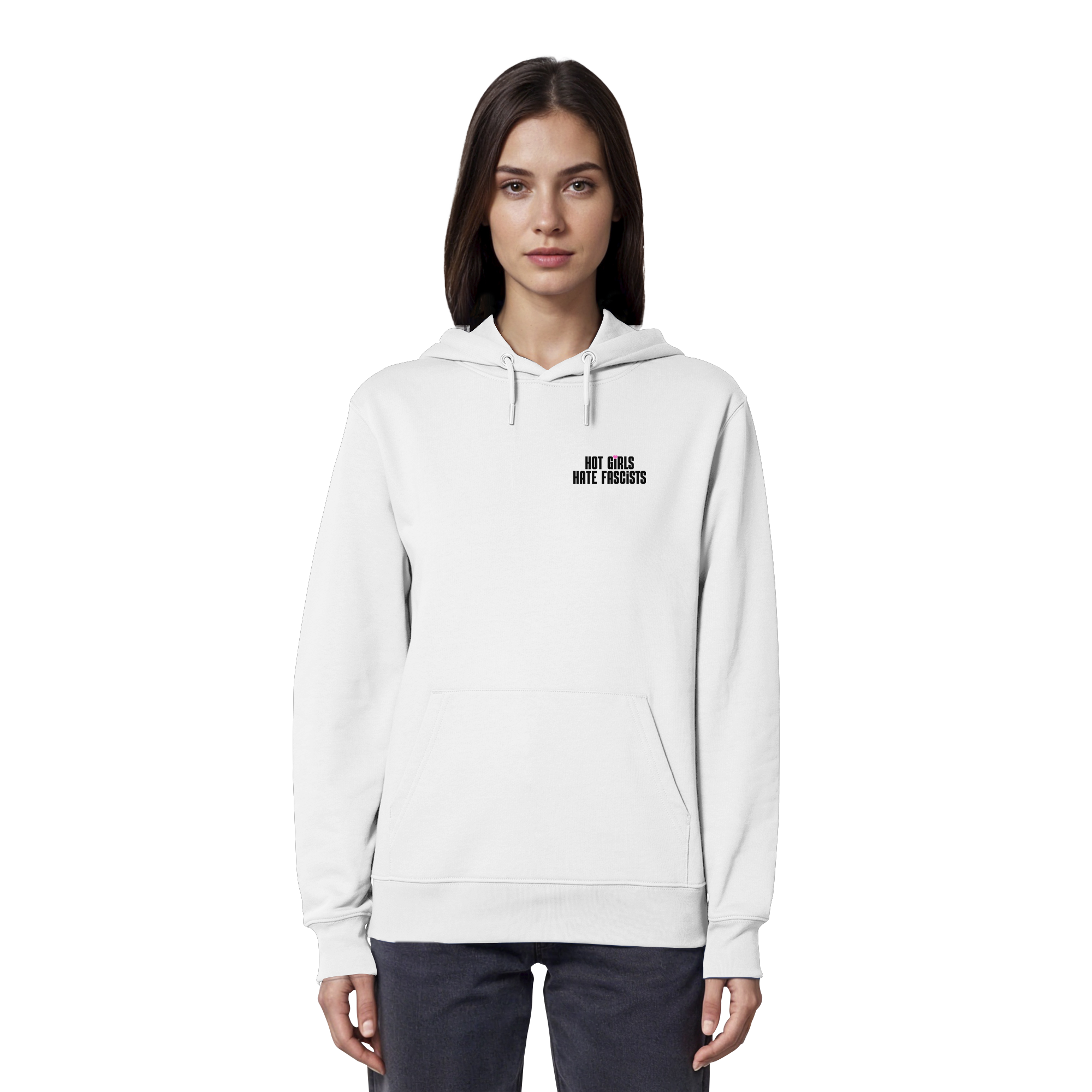 Hot Girls Hate Fascists (hell) - Organic Hoodie