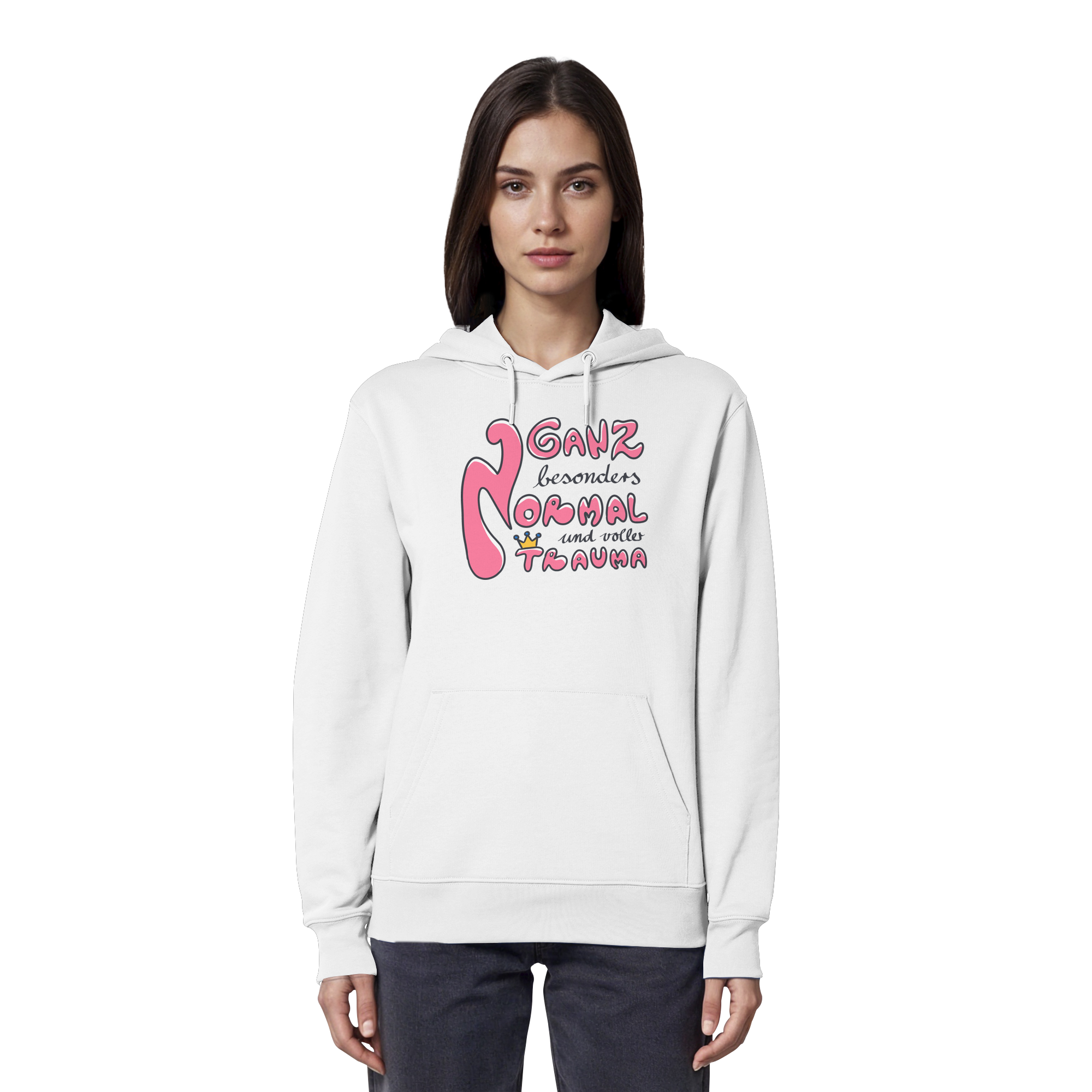 Ganz besonders Normal und voller Trauma "Pinke Edition" - Organic Hoodie