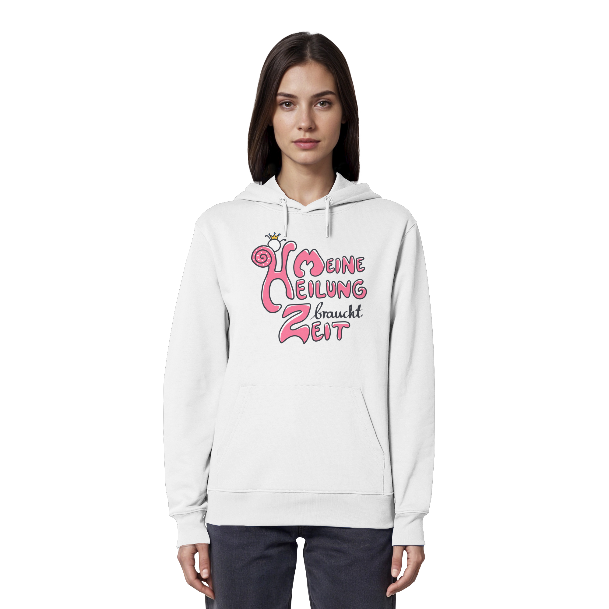 Meine Heilung braucht Zeit "Pinke Edition" - Organic Hoodie