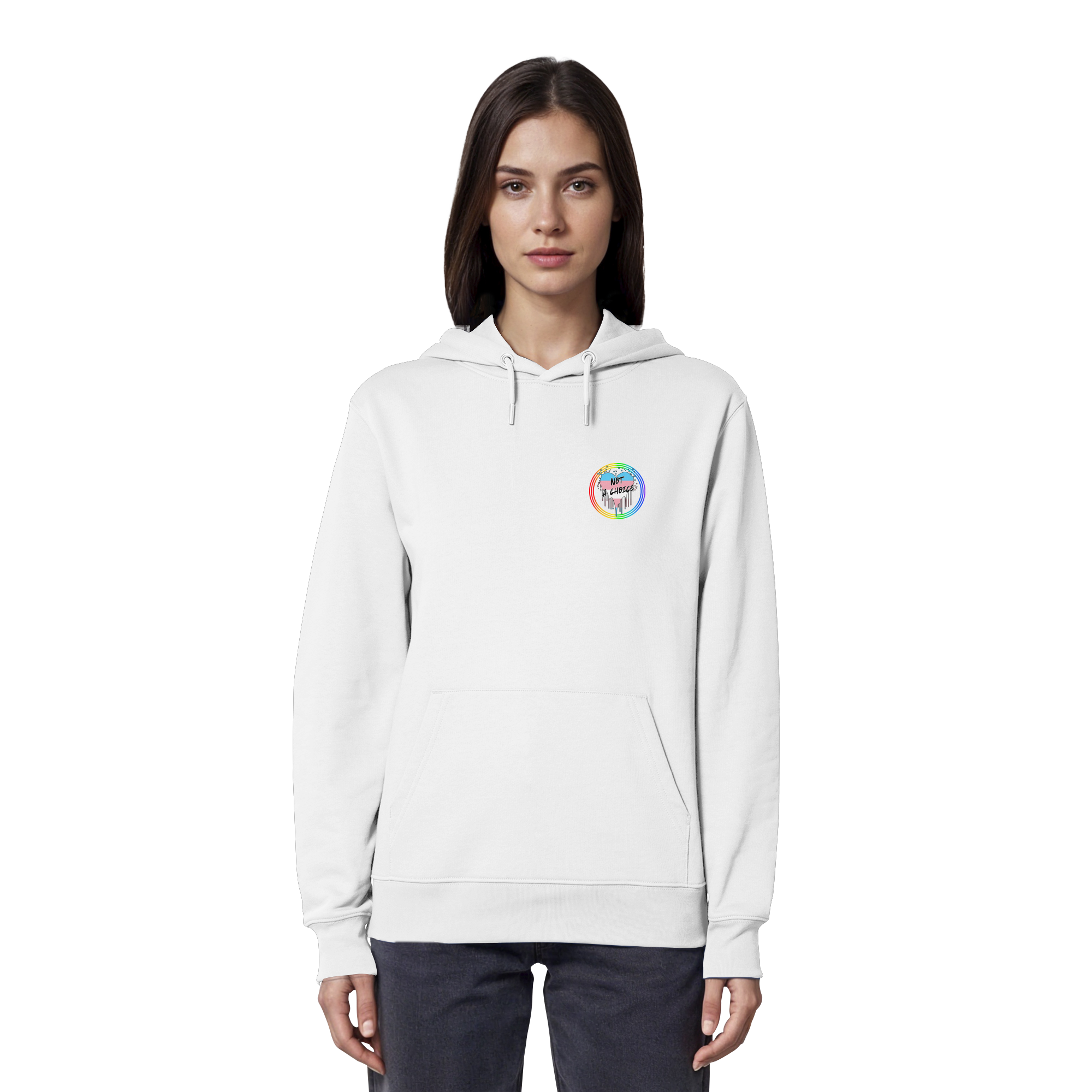 Trans Not a Choice "Regenbogenkreis Edition" - Organic Hoodie