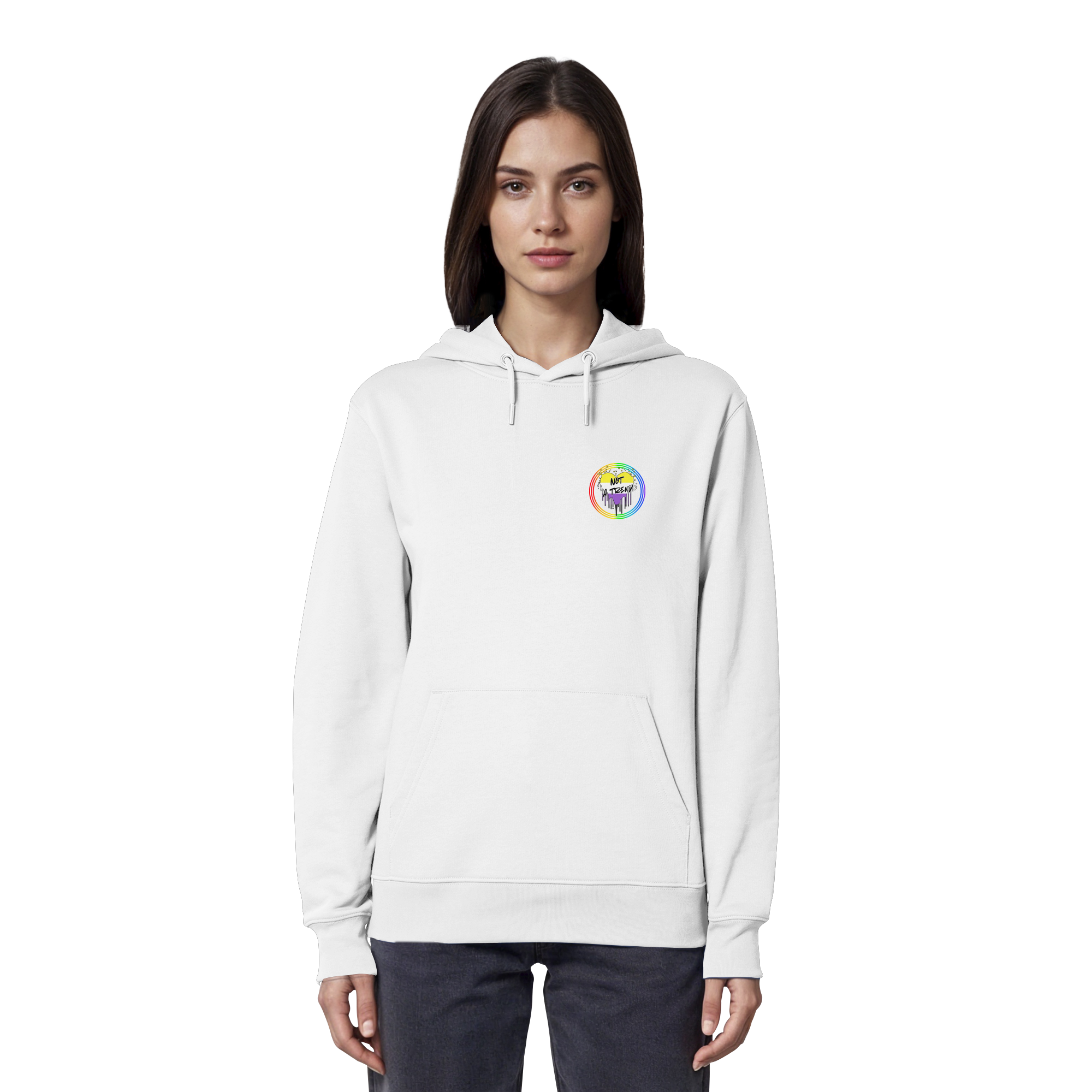 Nonbinary Not a Trend "Regenbogenkreis Edition" - Organic Hoodie