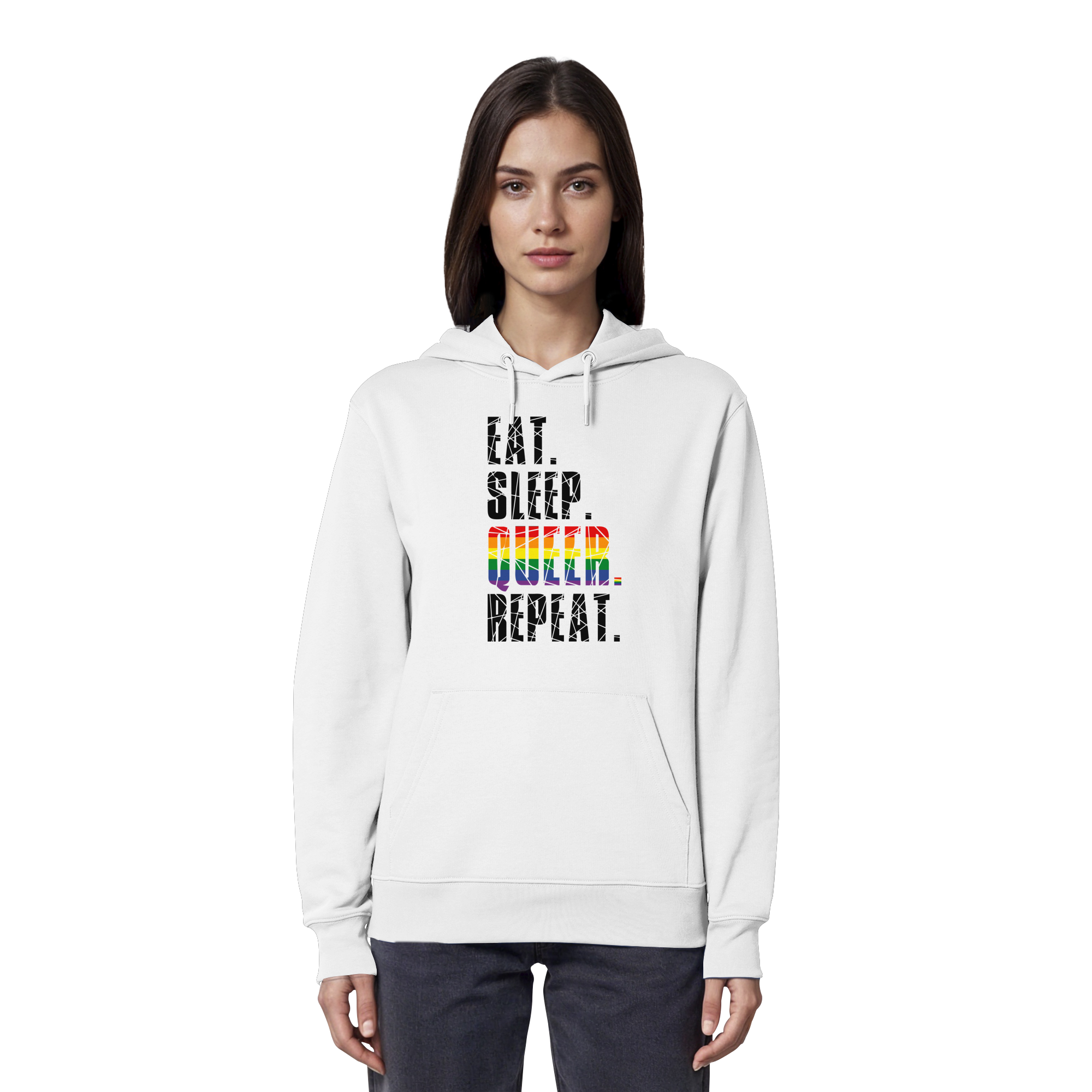 EAT. SLEEP. QUEER. REPEAT. - Organic Hoodie