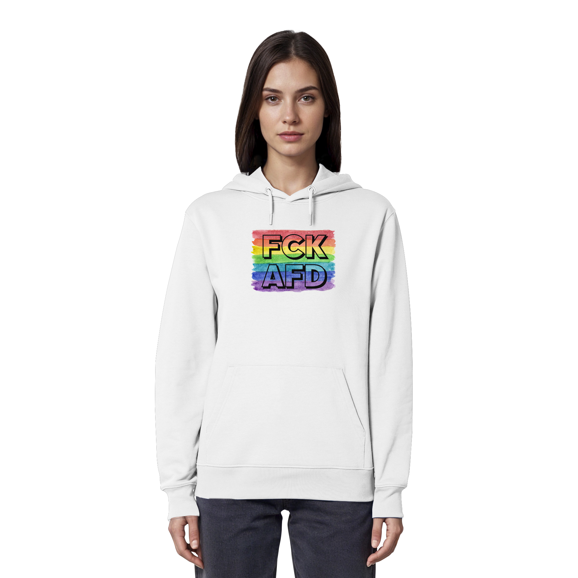 FCK AFD "Rainbow Resistance Edition" - Organic Hoodie