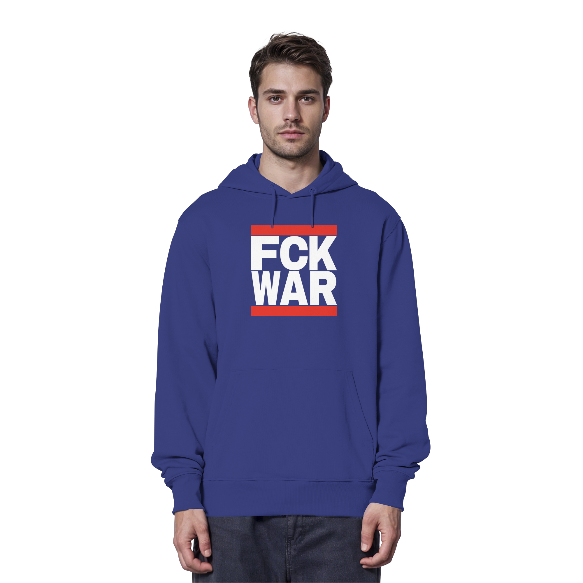 FCK WAR (weiße Schrift) - Organic Hoodie