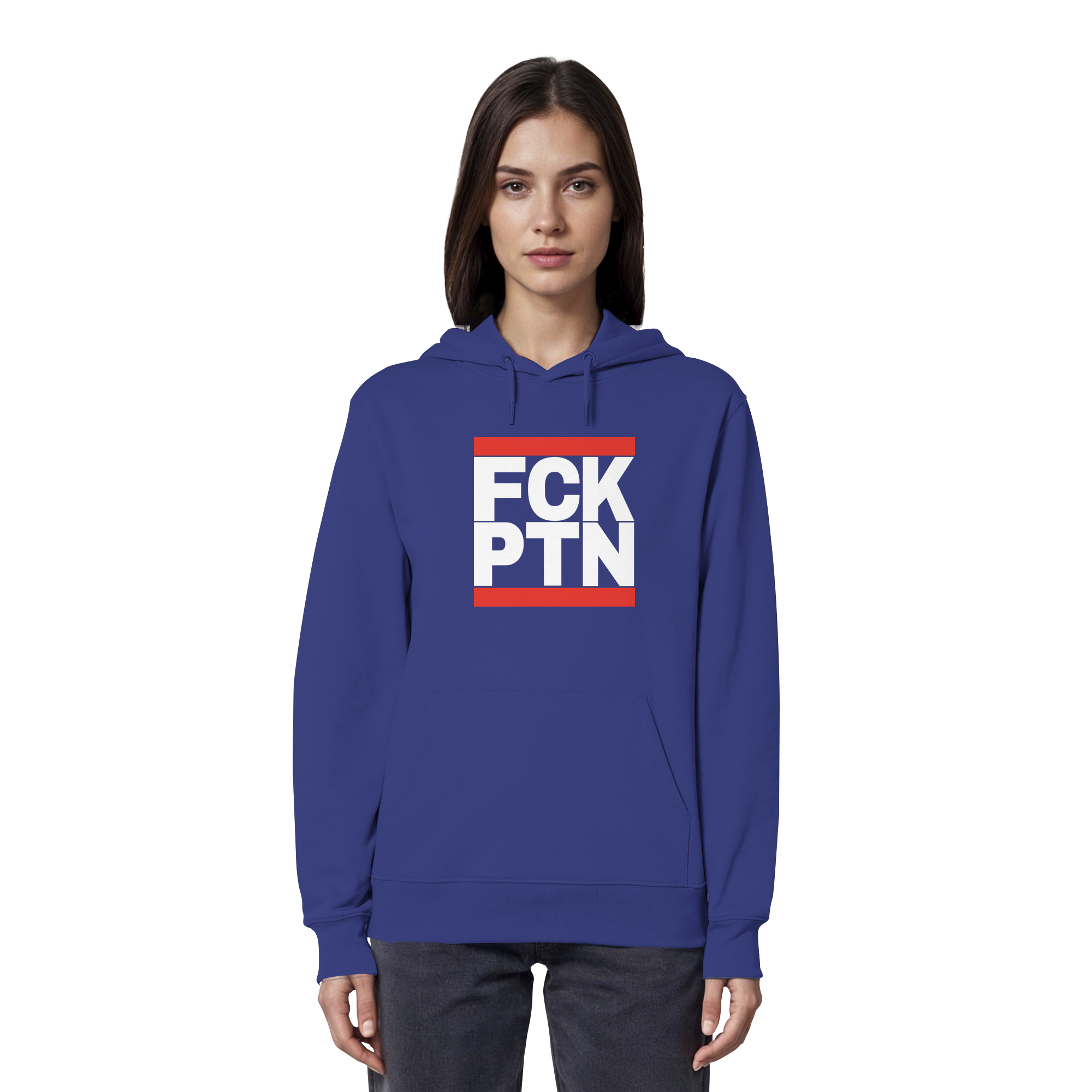 FCK PTN (weiße Schrift) - Organic Hoodie