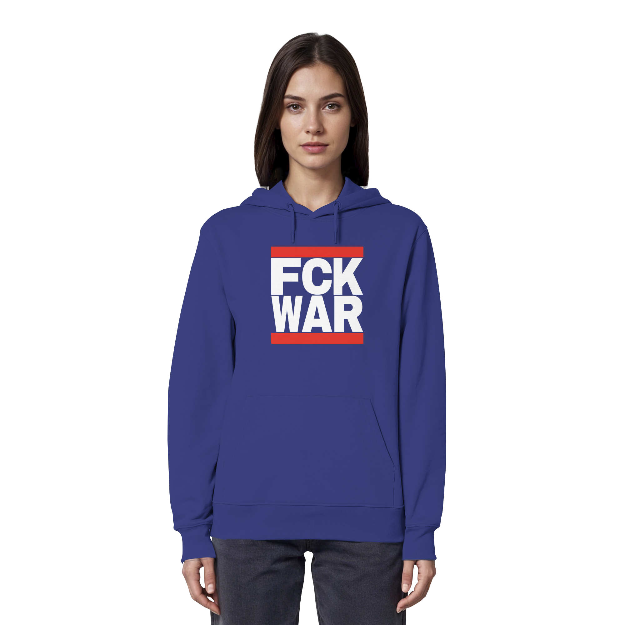 FCK WAR (weiße Schrift) - Organic Hoodie