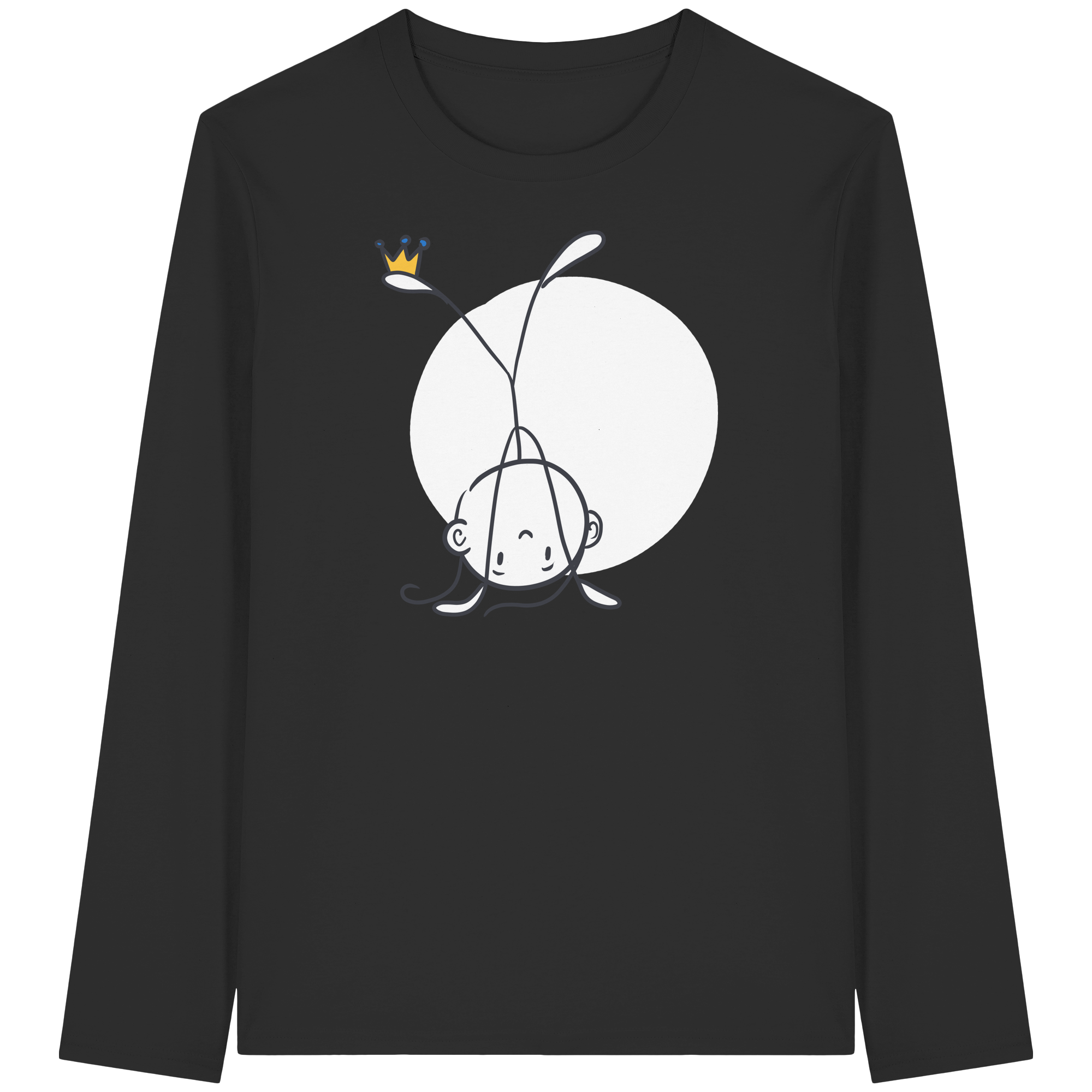 Seelenmännchen "Handstand Edition" Frontprint (dunkel) - Organic Longsleeve T-Shirt