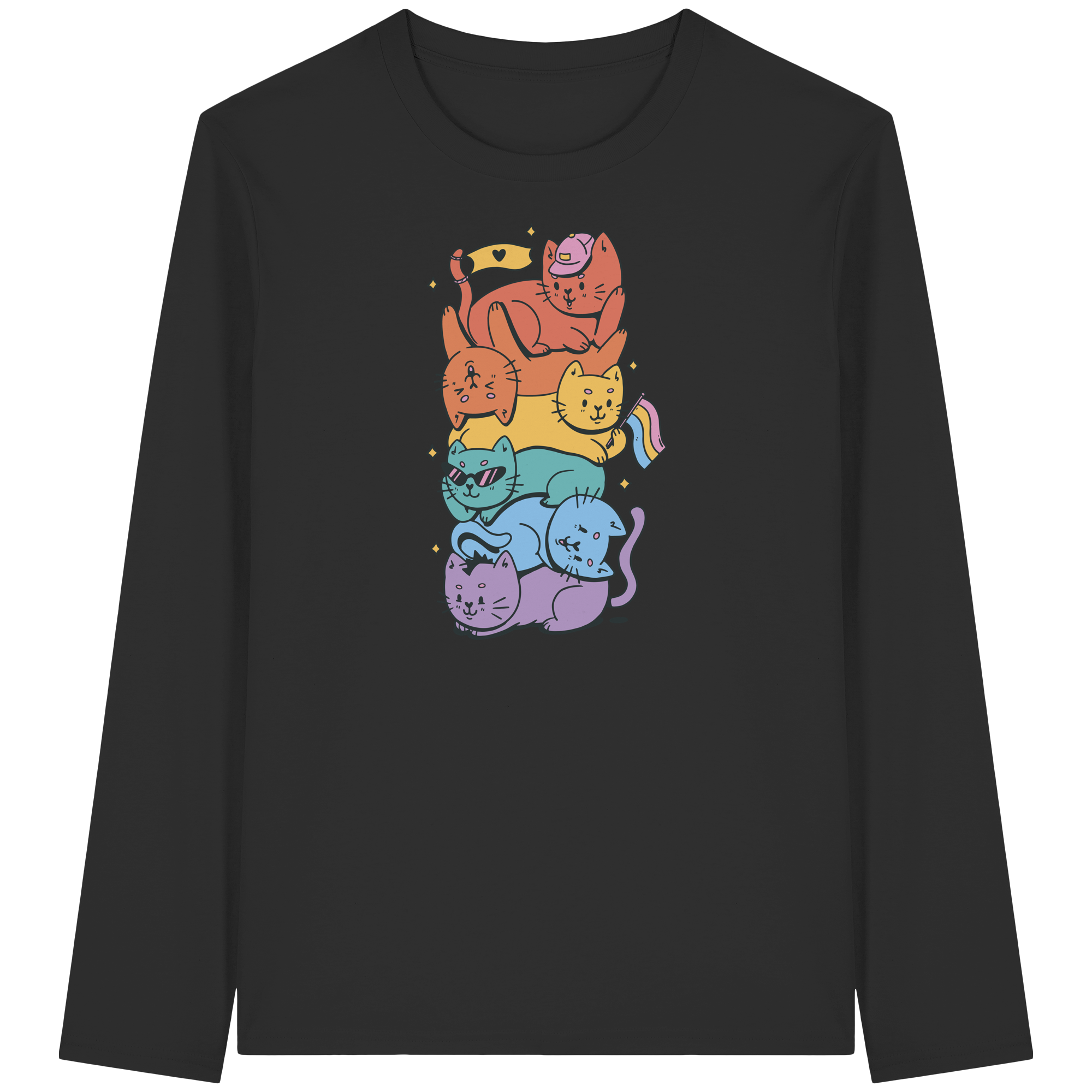 LGBTQ+ Katzen - Organic Longsleeve T-Shirt