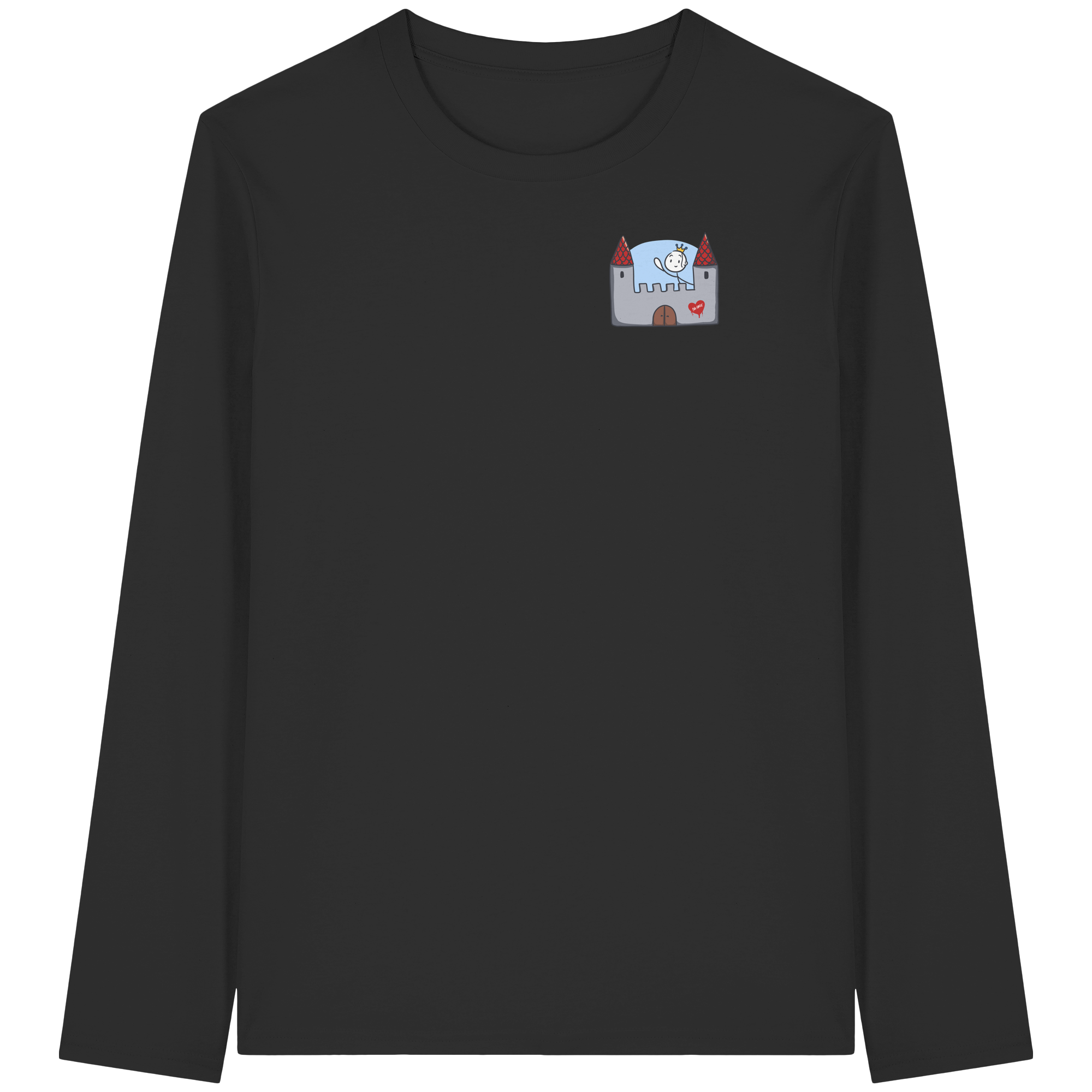 Hier und jetzt bin ich in Sicherheit "Bunte Edition" Backprint - Organic Longsleeve T-Shirt