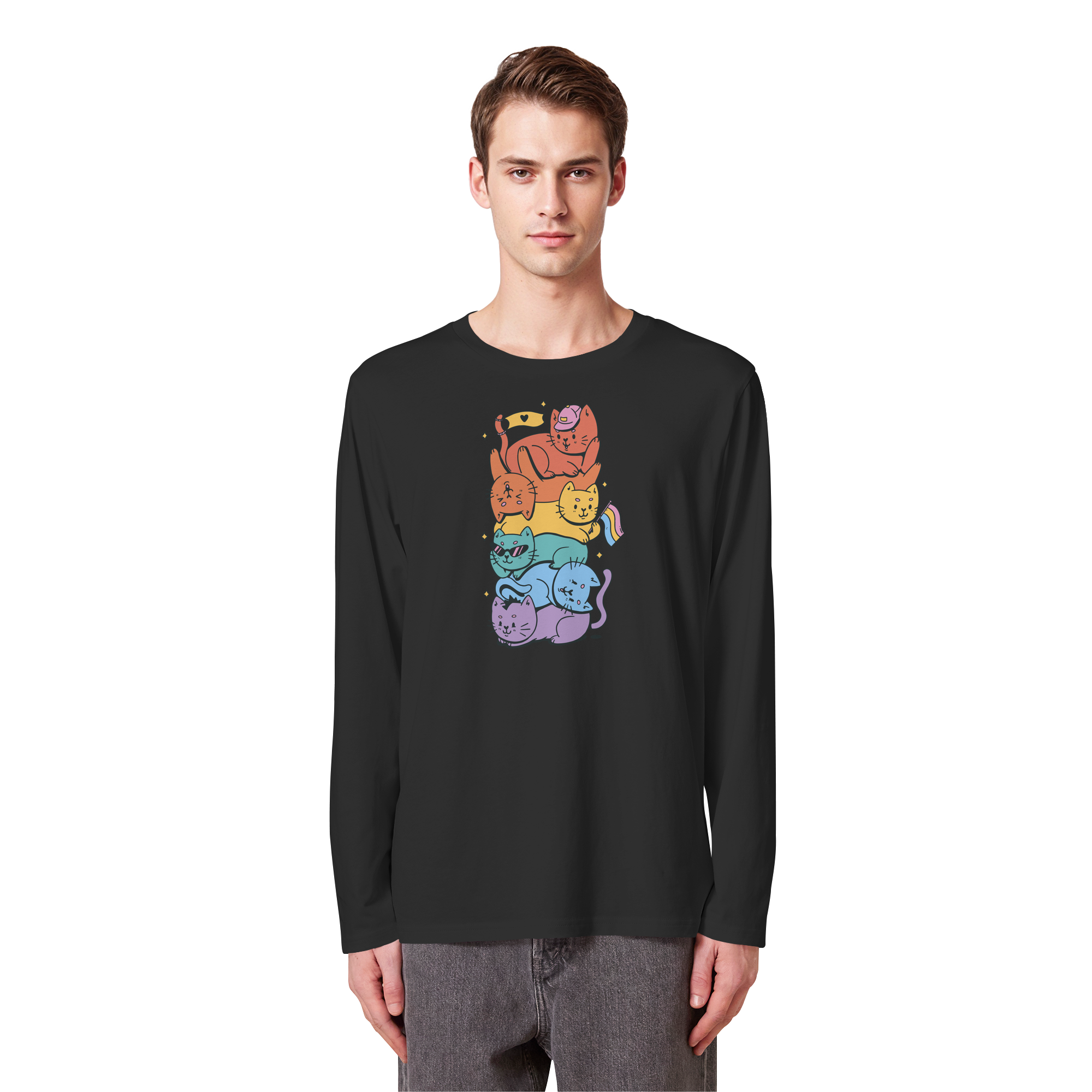 LGBTQ+ Katzen - Organic Longsleeve T-Shirt