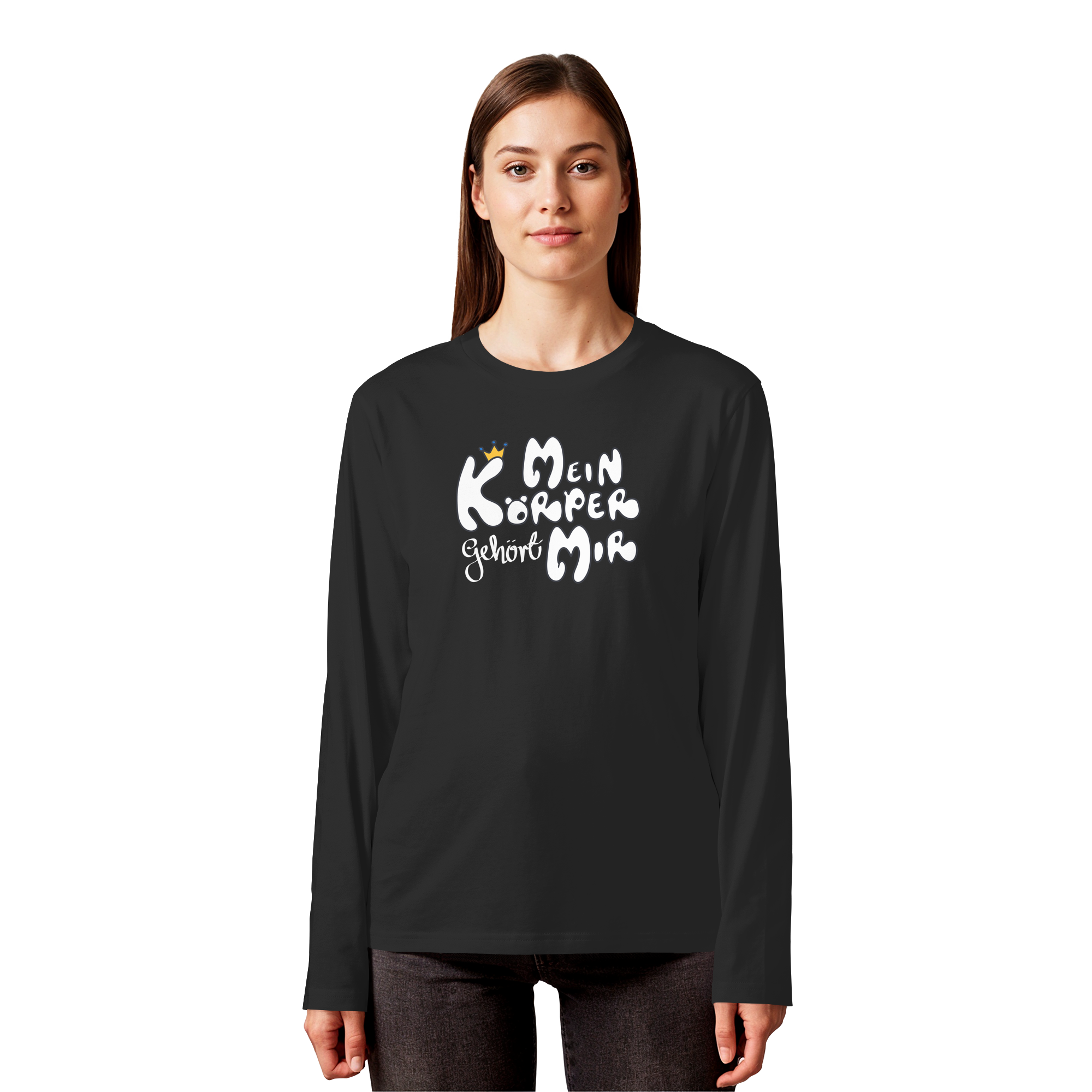 Mein Körper gehört mir "Weiße Edition" - Organic Longsleeve T-Shirt