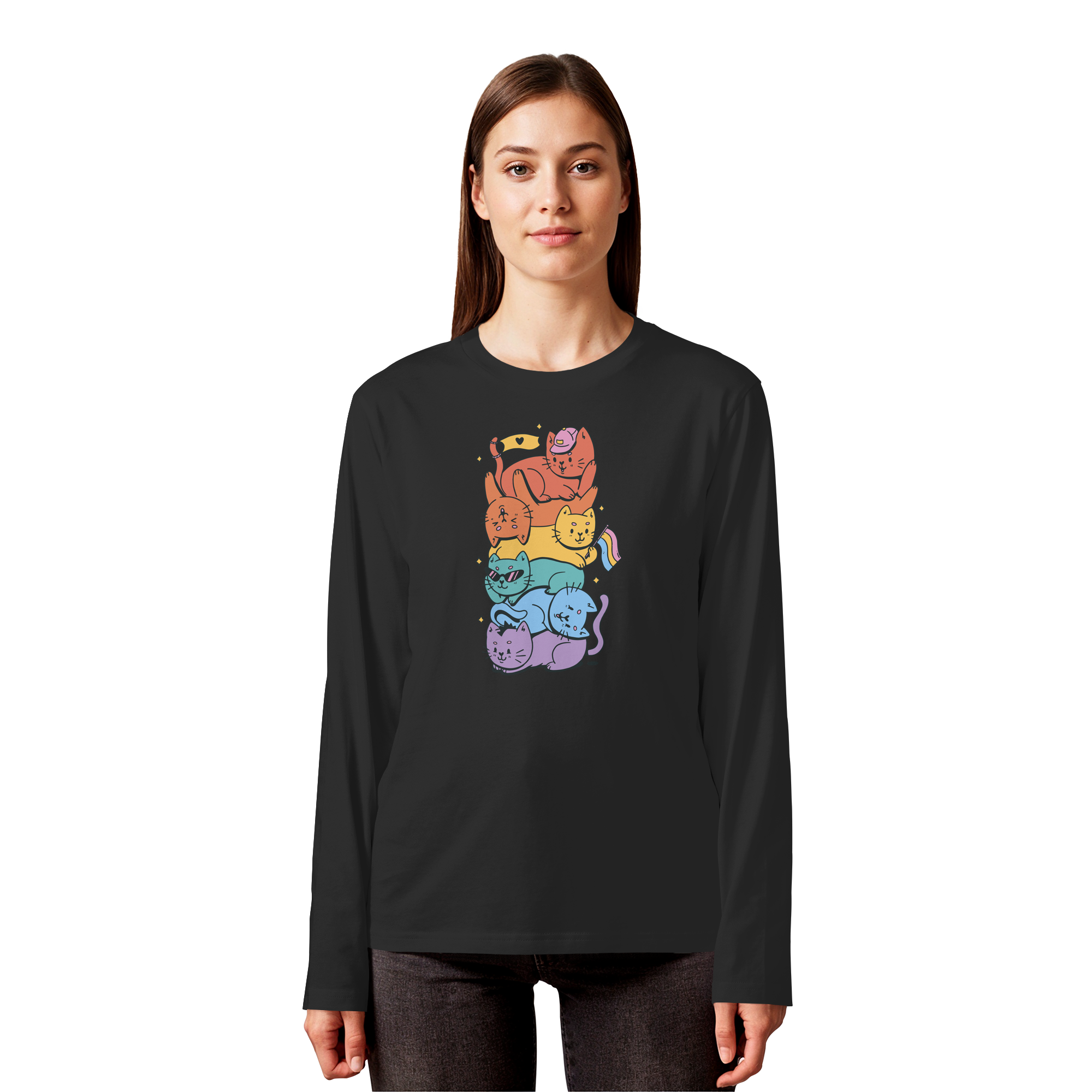LGBTQ+ Katzen - Organic Longsleeve T-Shirt