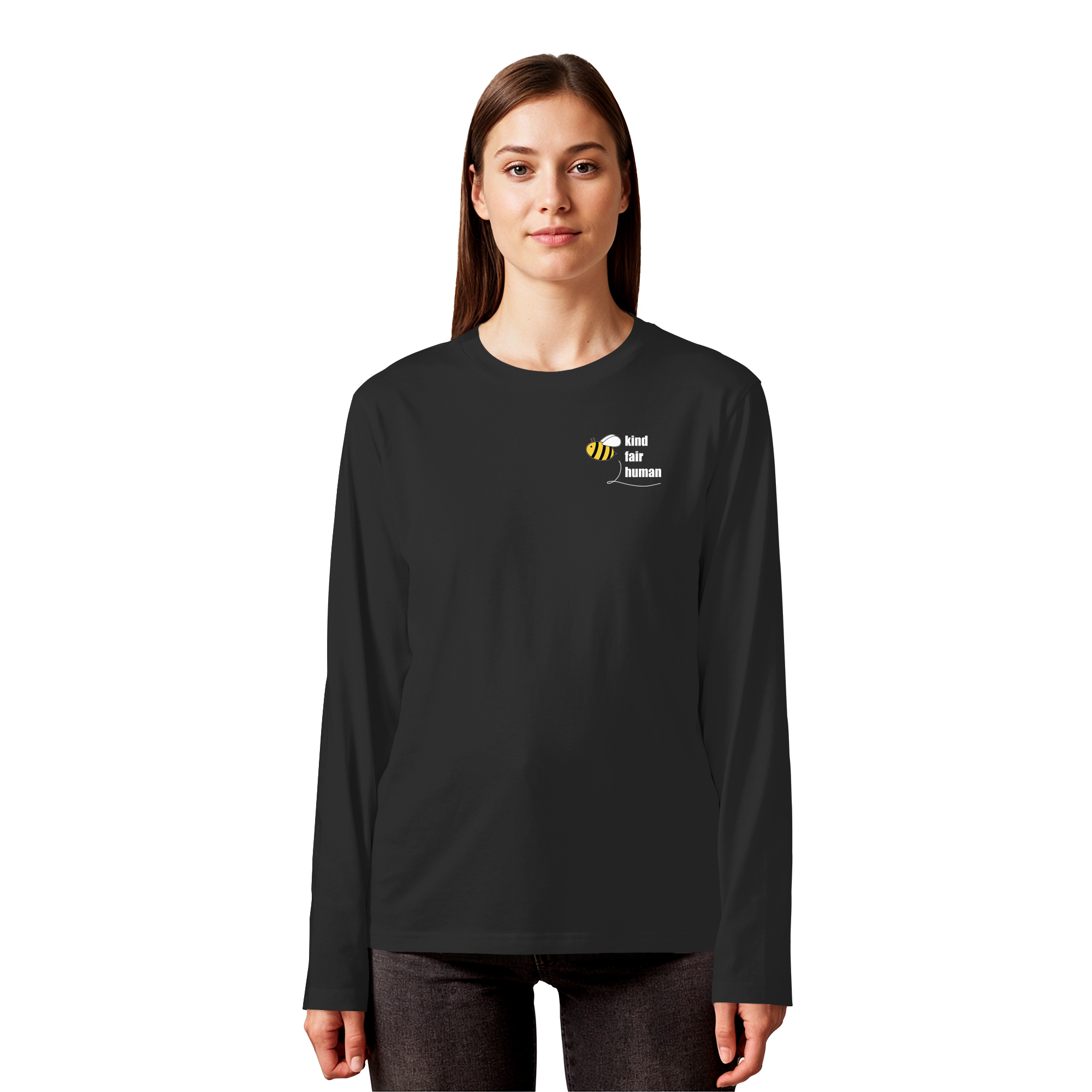 Be Kind Fair Human "Biene Edition" - Organic Longsleeve T-Shirt