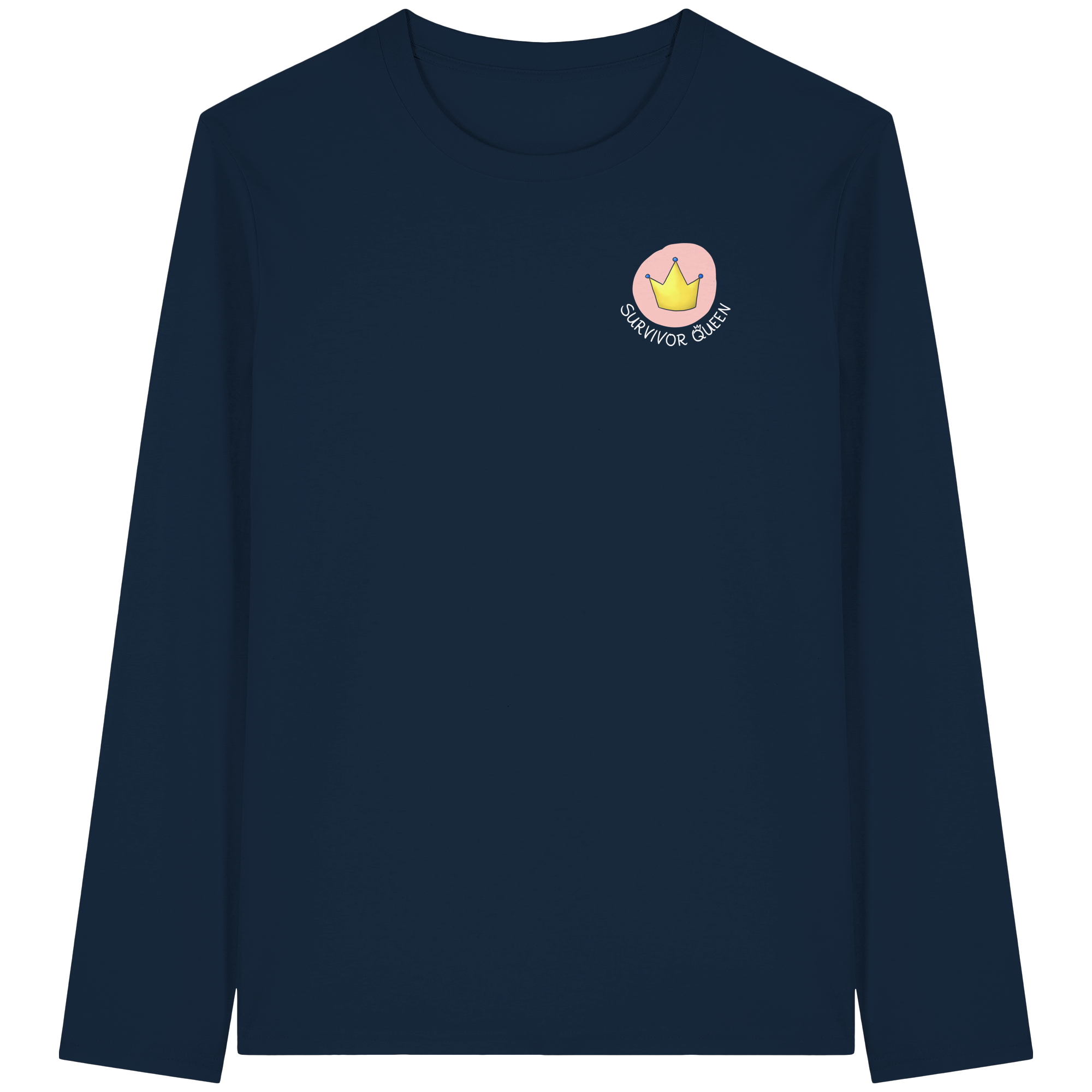 Survivor Queens Logo "Schriftzug Edition" Brustprint (dunkel) - Organic Longsleeve T-Shirt