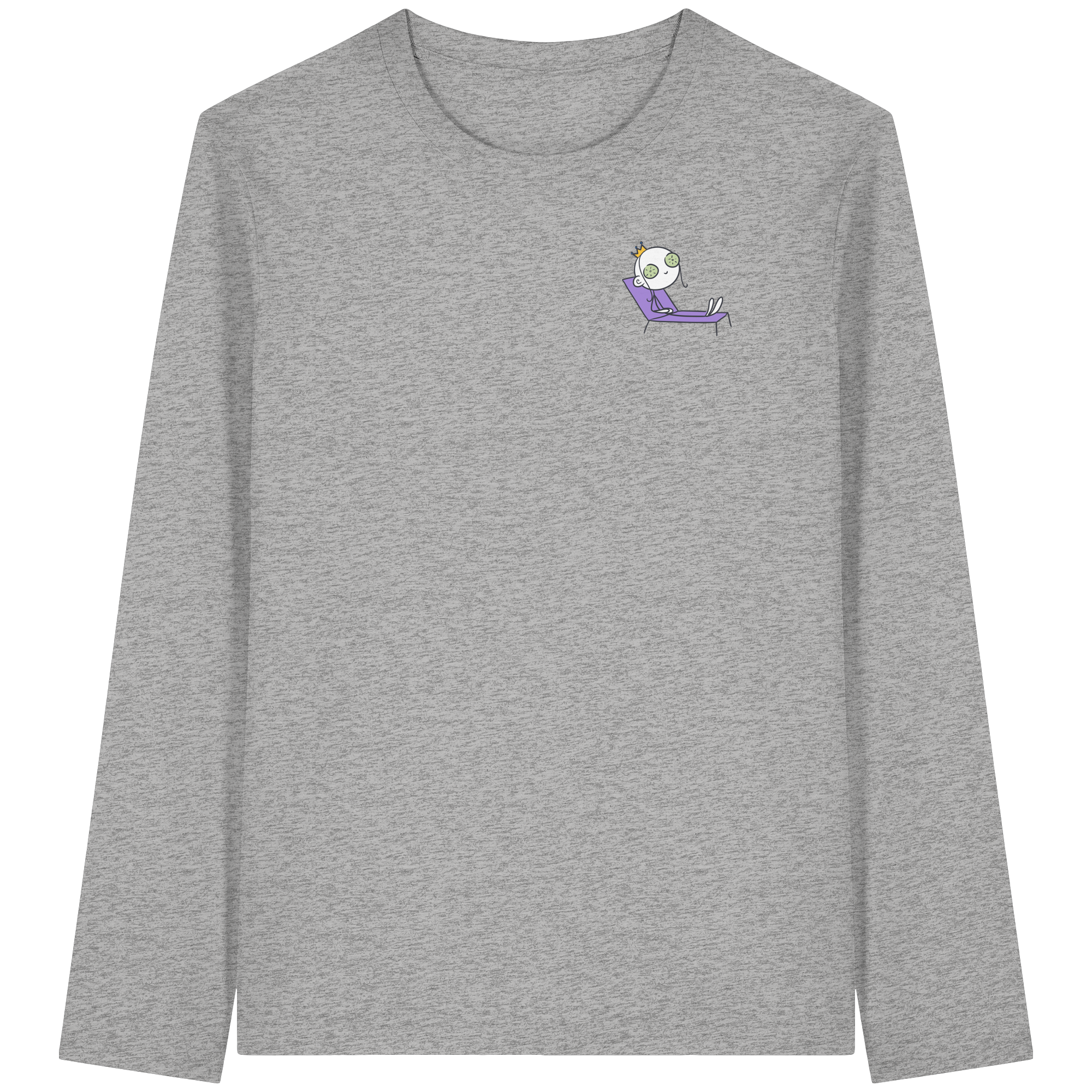 Seelenmännchen "Chill Out Edition" Brustprint - Organic Longsleeve T-Shirt