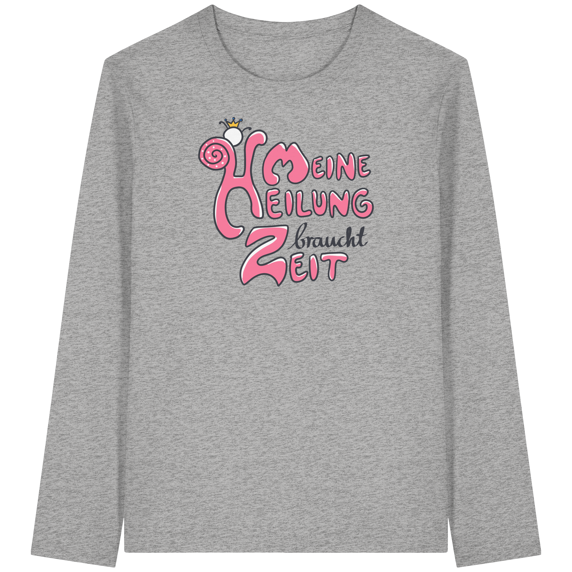 Meine Heilung braucht Zeit "Pinke Edition" - Organic Longsleeve T-Shirt