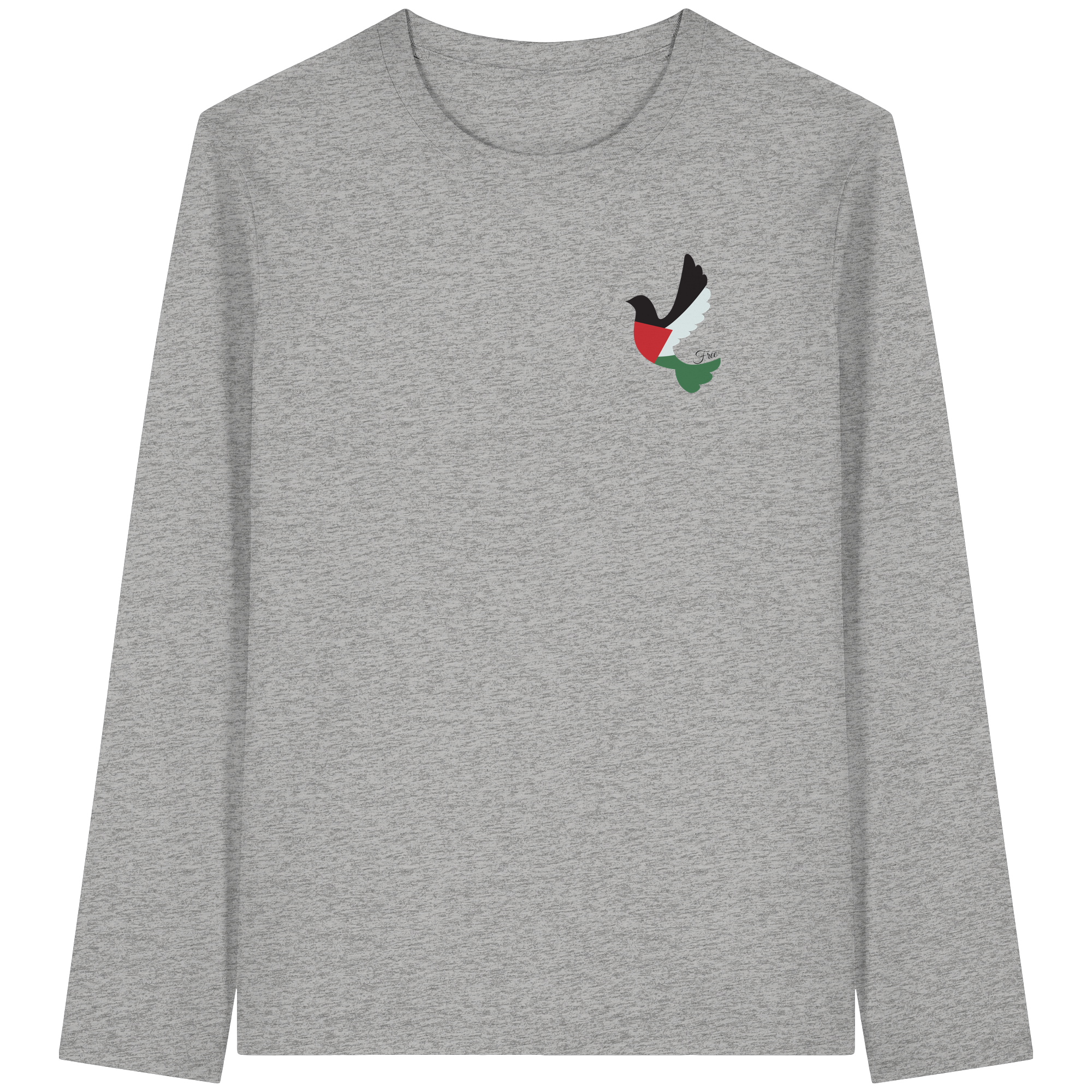 Free Palestine "Unbroken Wings Edition" - Organic Longsleeve T-Shirt