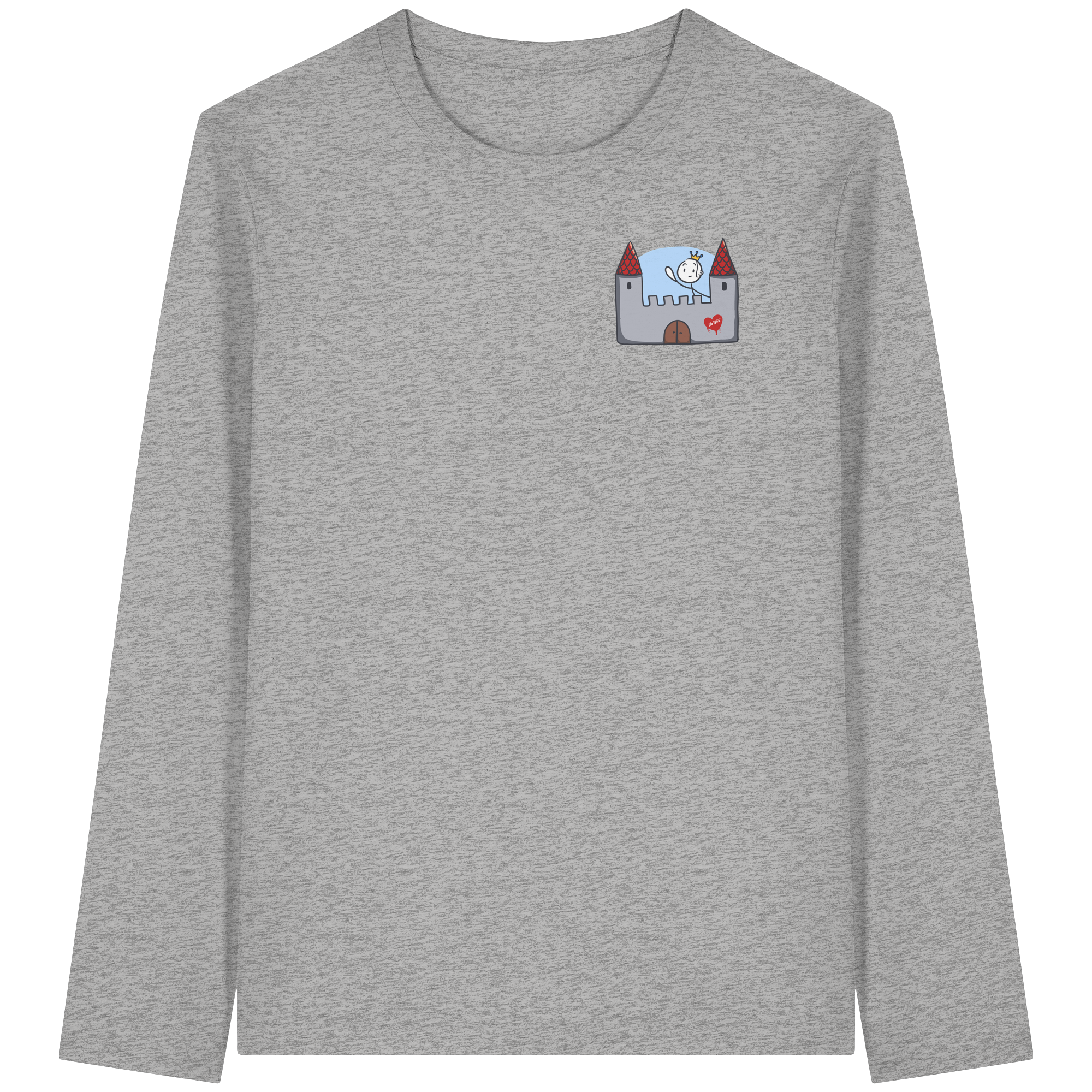 Hier und jetzt bin ich in Sicherheit "Schwarze Edition" Backprint - Organic Longsleeve T-Shirt