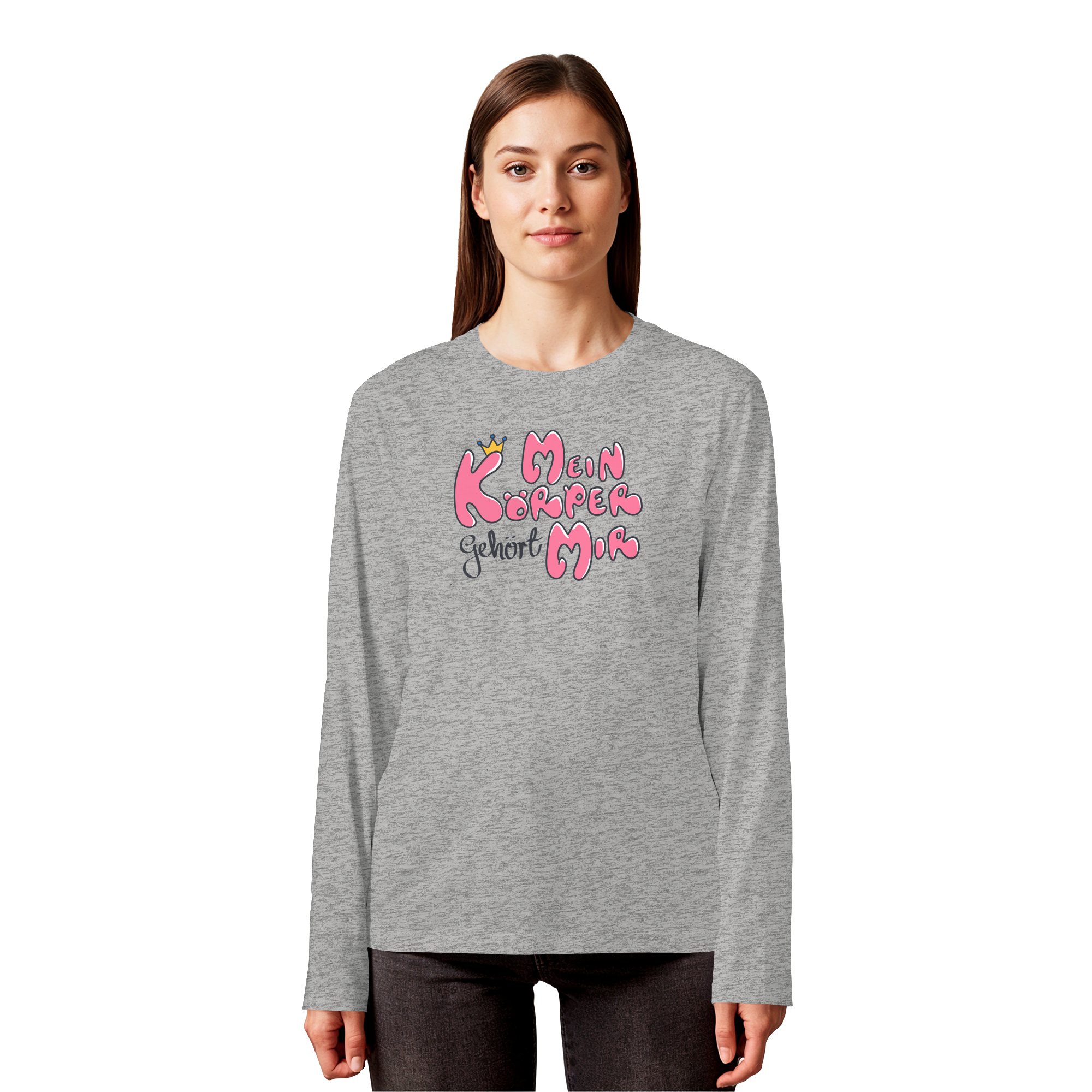 Mein Körper gehört mir "Pinke Edition" - Organic Longsleeve T-Shirt