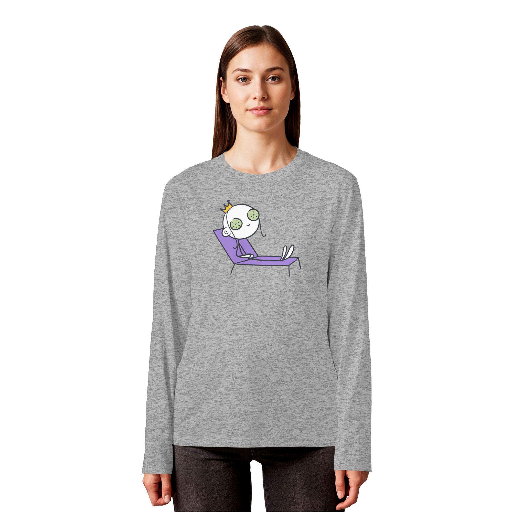 Seelenmännchen "Chill Out Edition" Frontprint - Organic Longsleeve T-Shirt