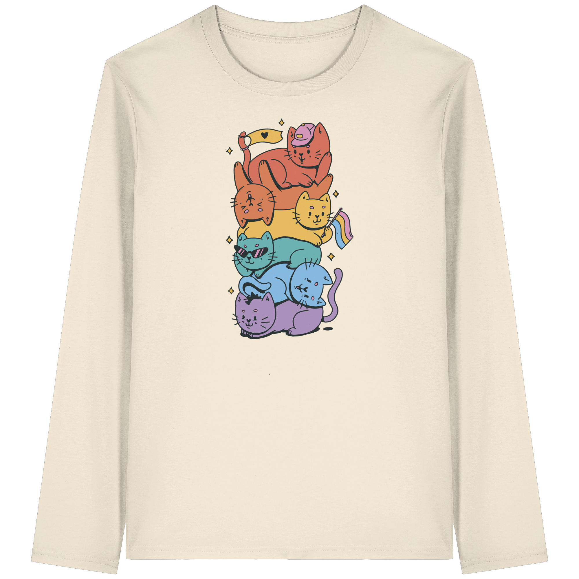 LGBTQ+ Katzen - Organic Longsleeve T-Shirt