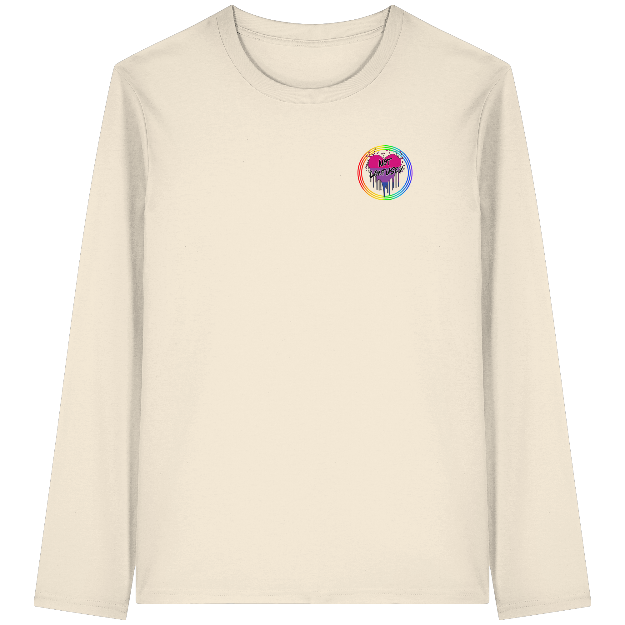 Bisexual Not Confused "Regenbogenkreis Edition" - Organic Longsleeve T-Shirt