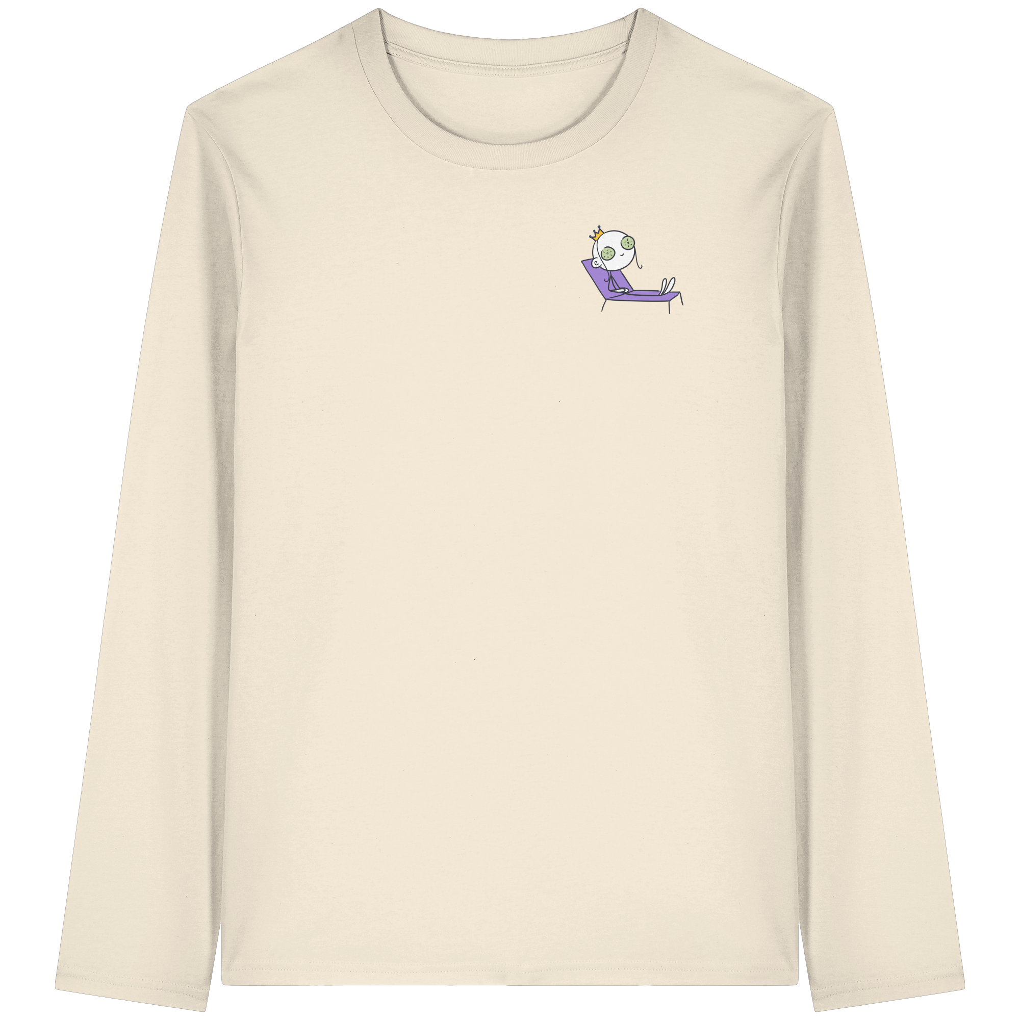 Seelenmännchen "Chill Out Edition" Brustprint - Organic Longsleeve T-Shirt