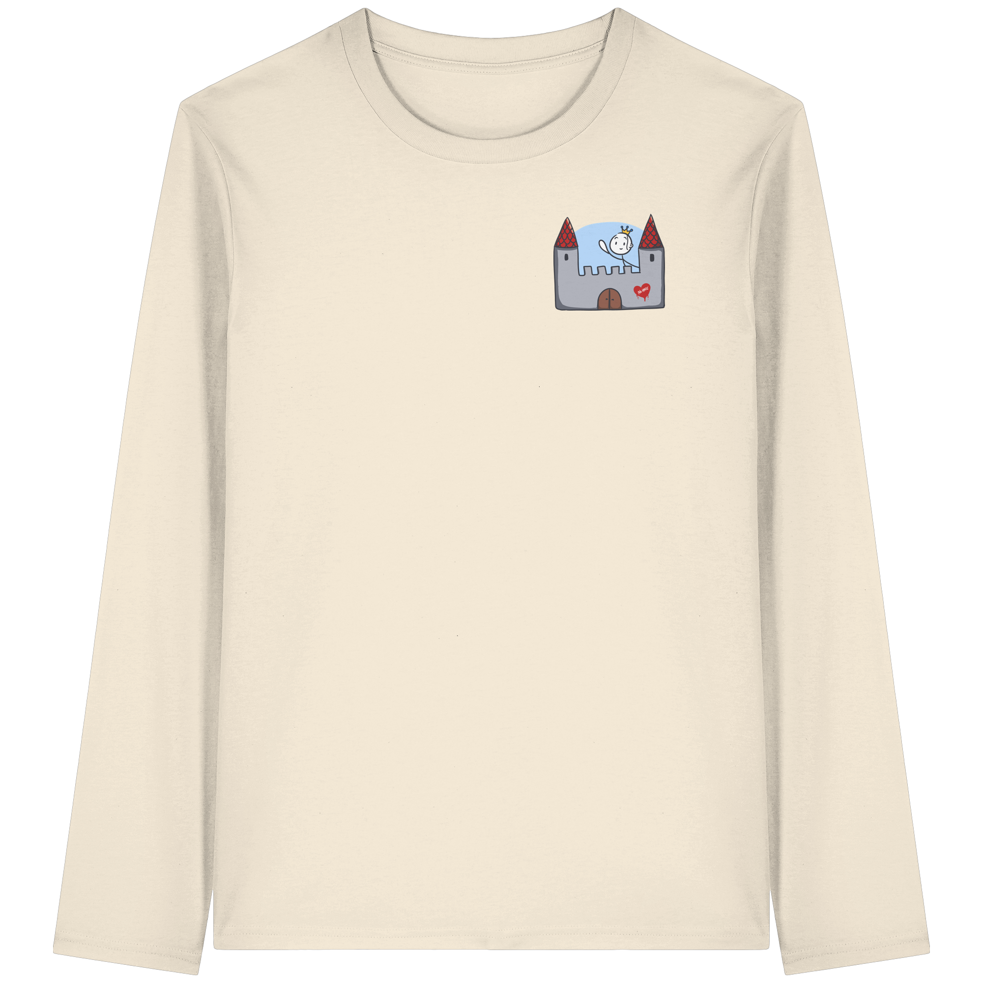 Hier und jetzt bin ich in Sicherheit "Schwarze Edition" Backprint - Organic Longsleeve T-Shirt