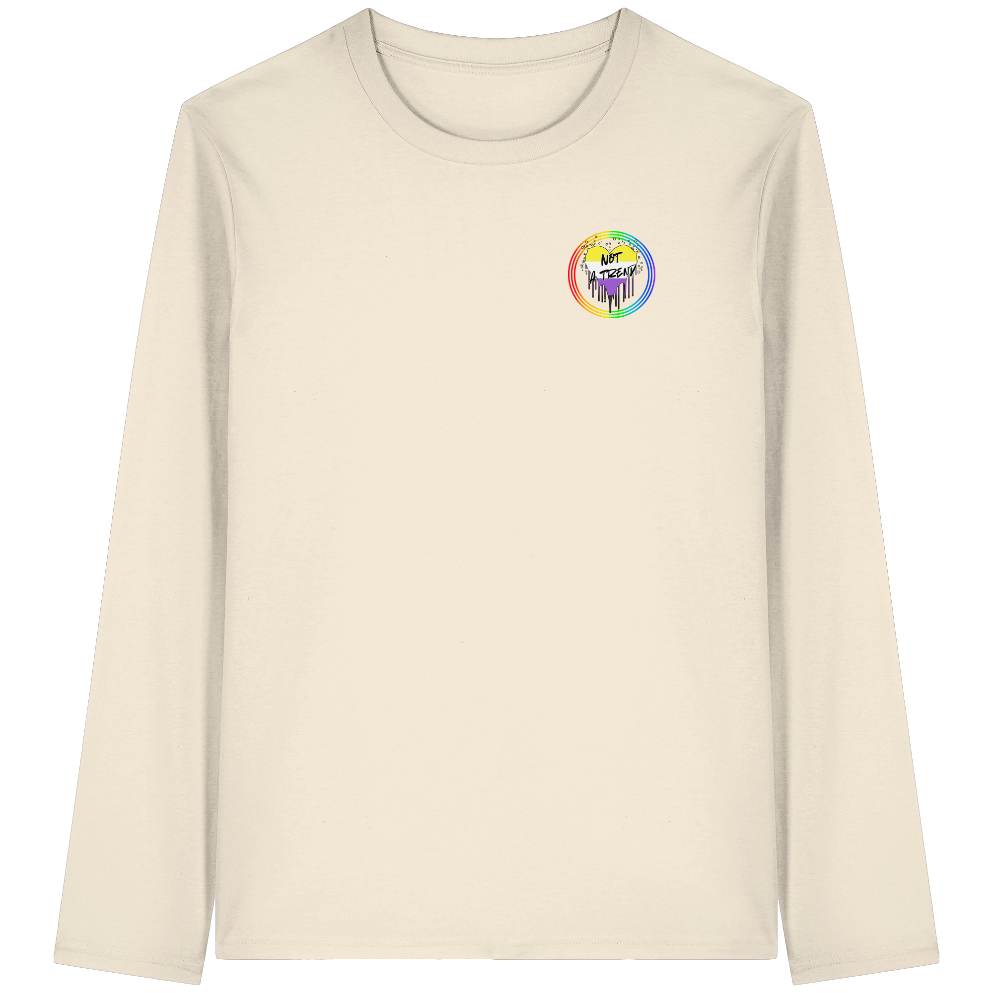 Nonbinary Not a Trend "Regenbogenkreis Edition" - Organic Longsleeve T-Shirt