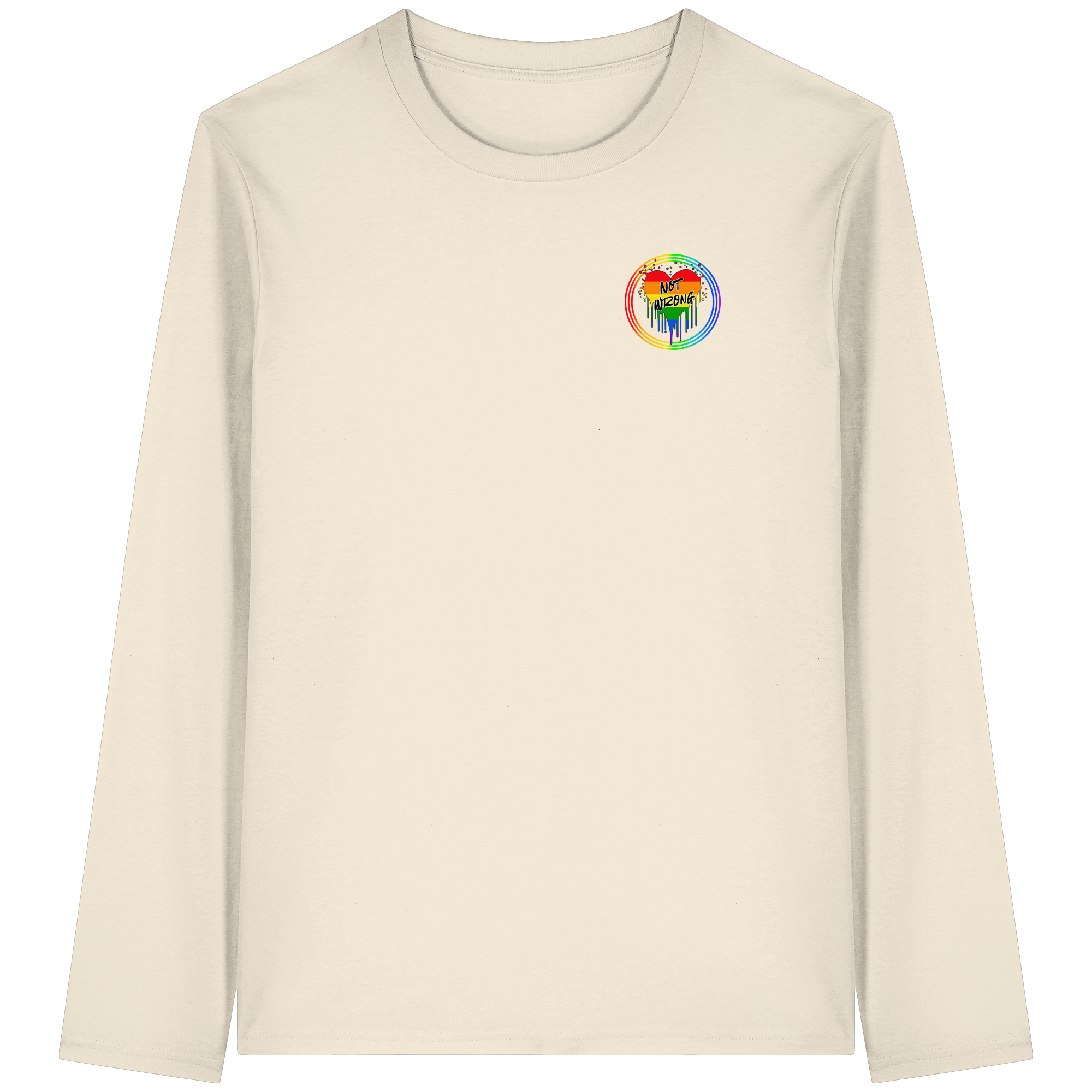 Queer Not Wrong "Regenbogenkreis Edition" - Organic Longsleeve T-Shirt