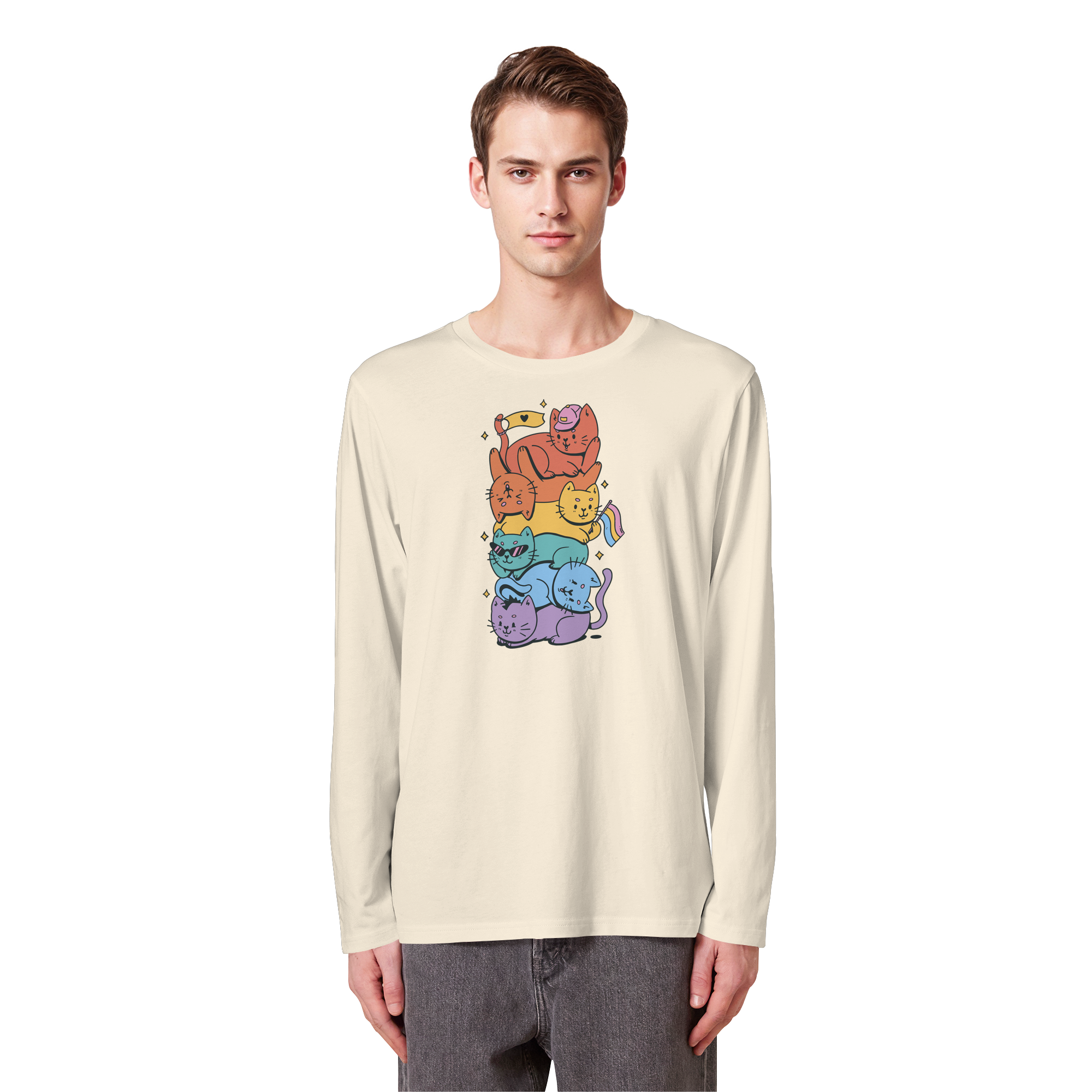 LGBTQ+ Katzen - Organic Longsleeve T-Shirt