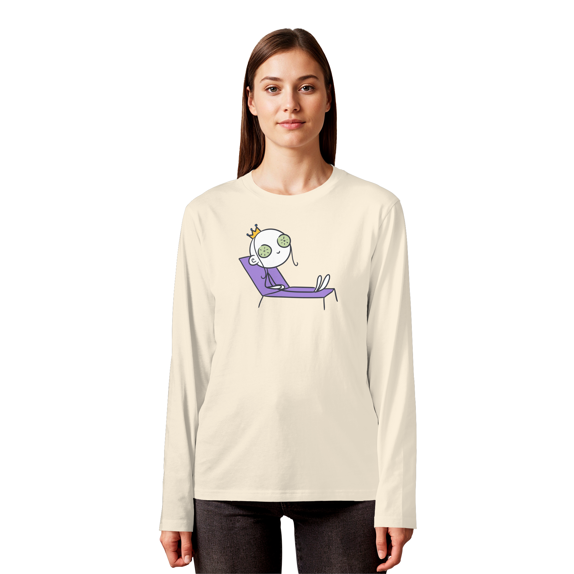 Seelenmännchen "Chill Out Edition" Frontprint - Organic Longsleeve T-Shirt