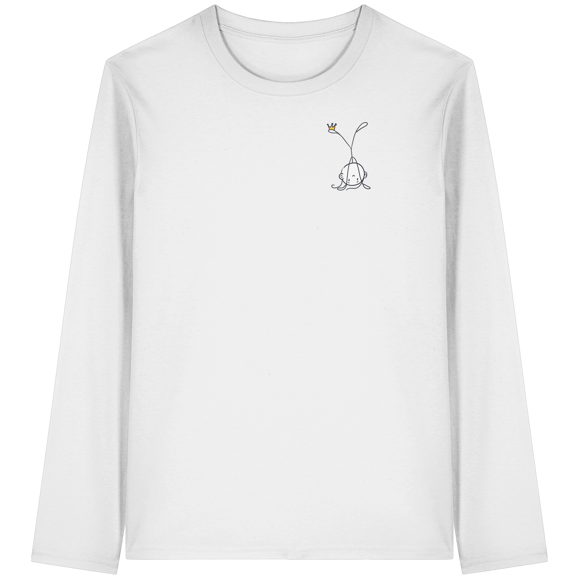 Seelenmännchen "Handstand Edition" Brustprint (hell) - Organic Longsleeve T-Shirt