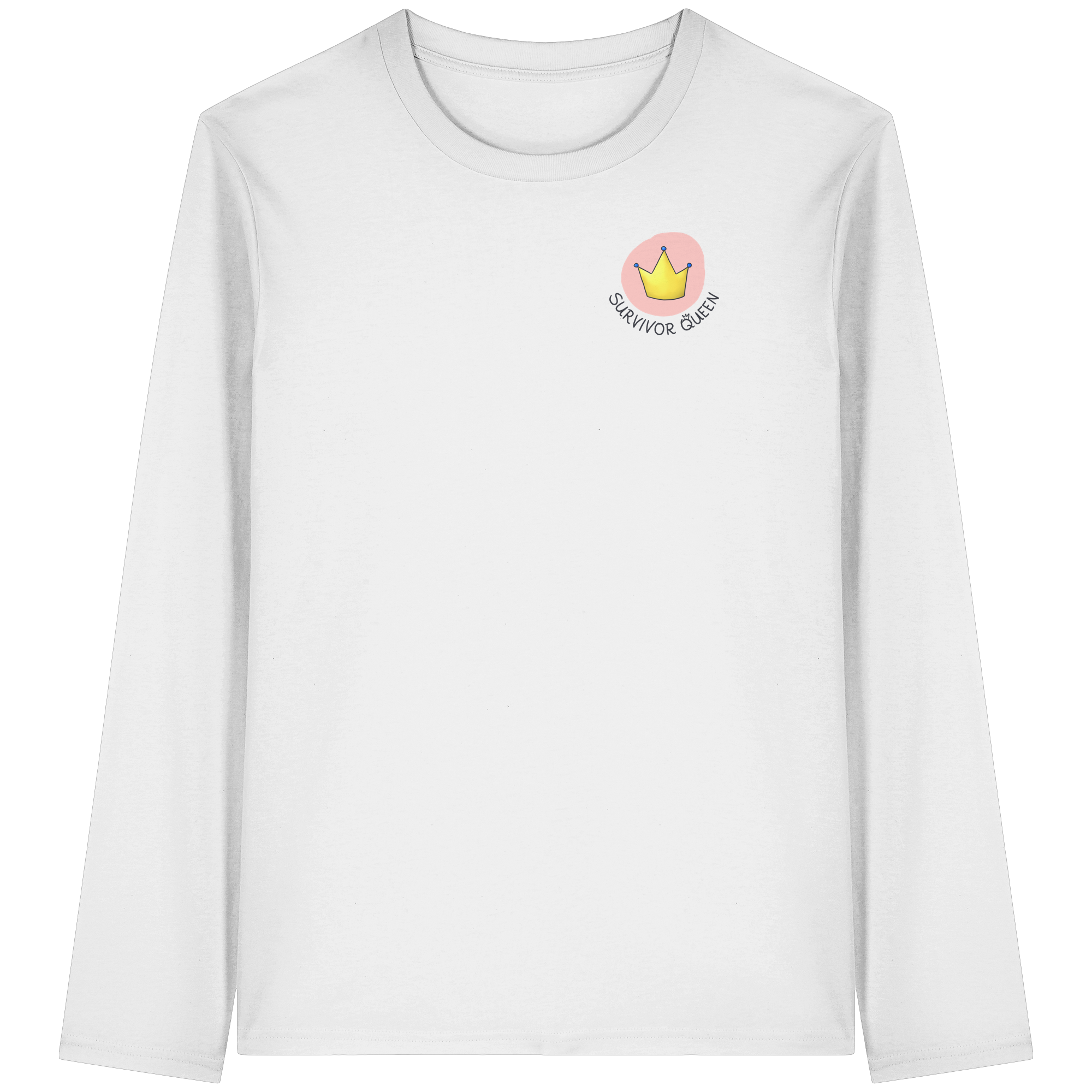 Survivor Queens Logo "Schriftzug Edition" Brustprint (hell) - Organic Longsleeve T-Shirt