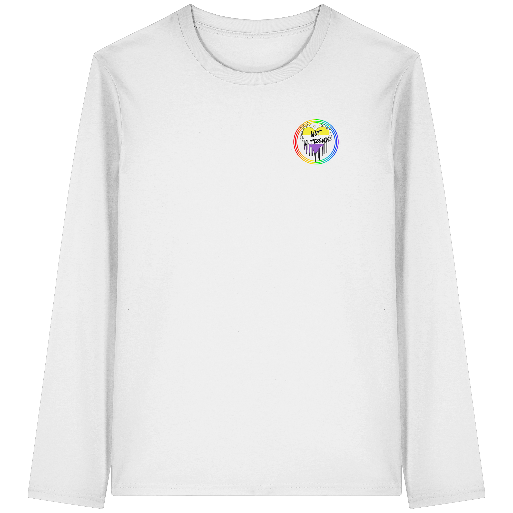 Nonbinary Not a Trend "Regenbogenkreis Edition" - Organic Longsleeve T-Shirt