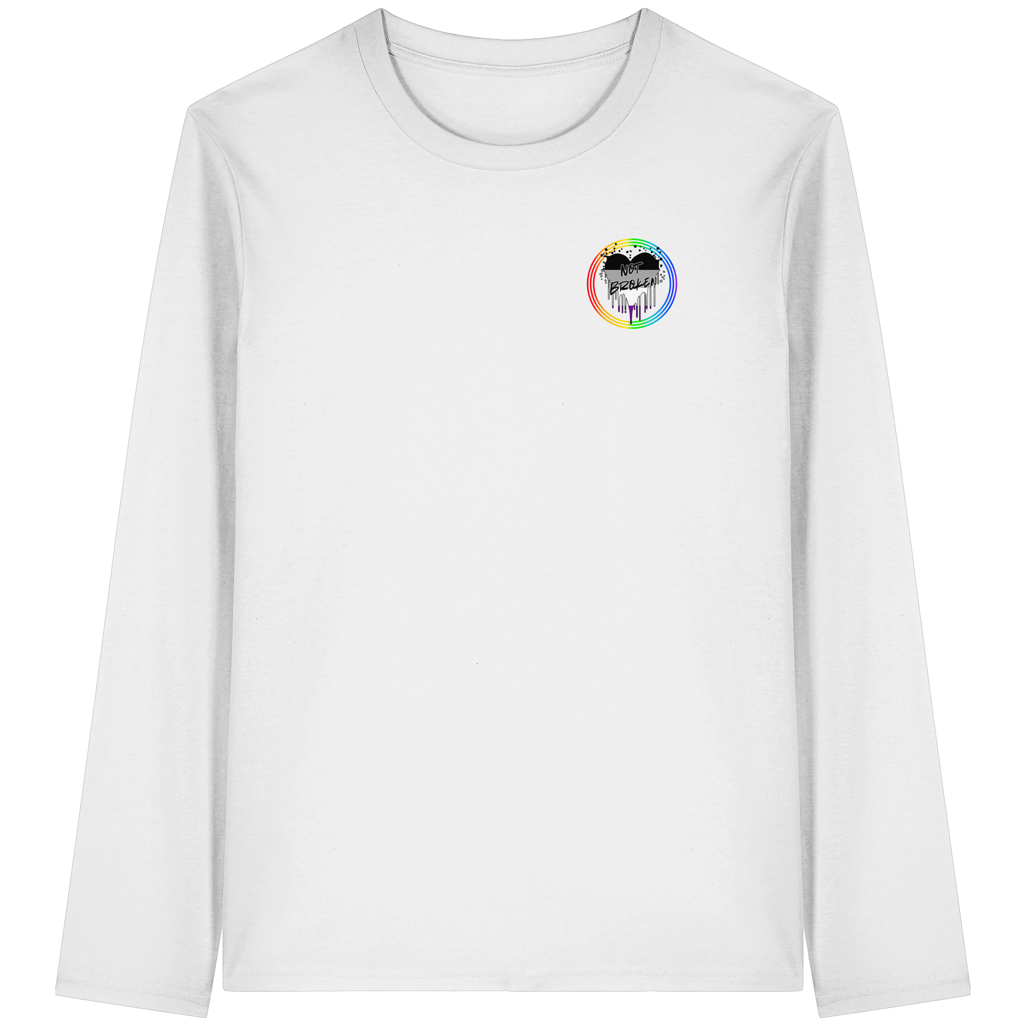 Asexual Not Broken "Regenbogenkreis Edition" - Organic Longsleeve T-Shirt
