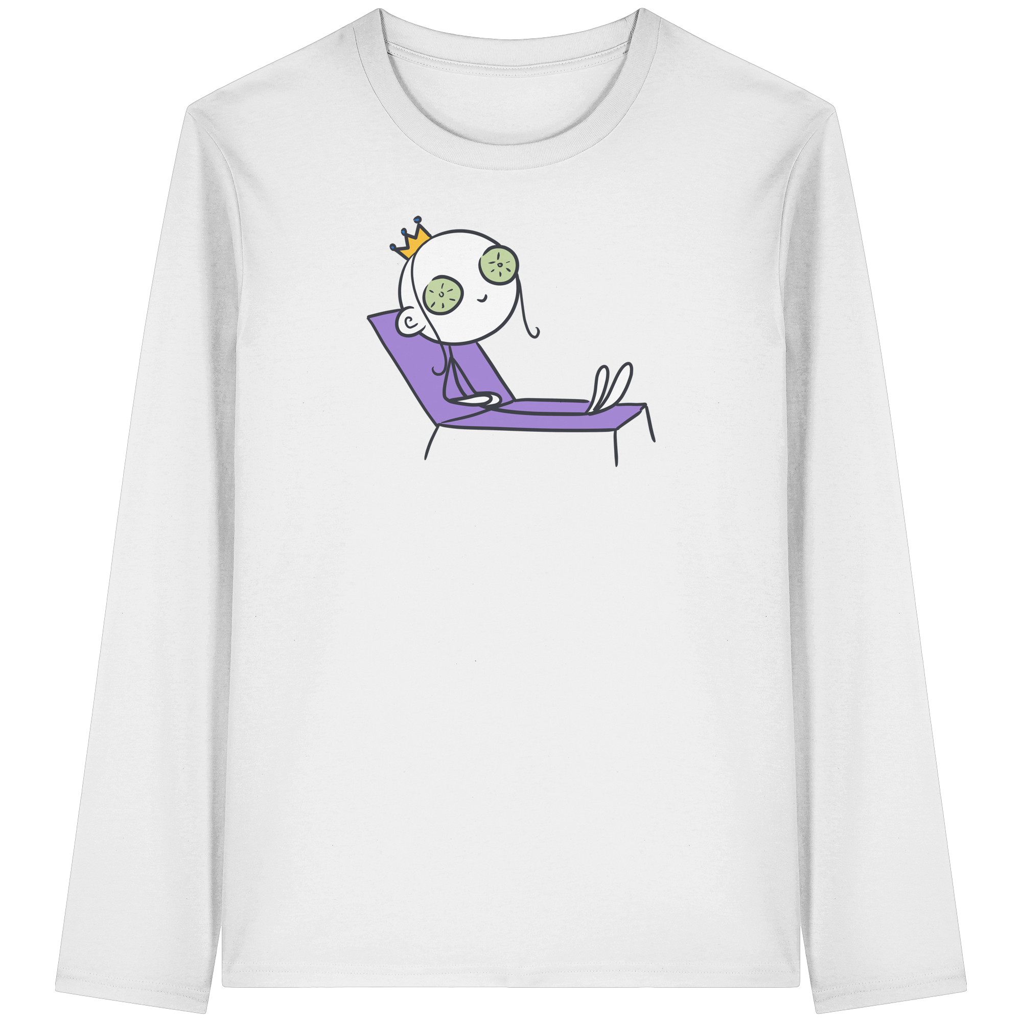 Seelenmännchen "Chill Out Edition" Frontprint - Organic Longsleeve T-Shirt